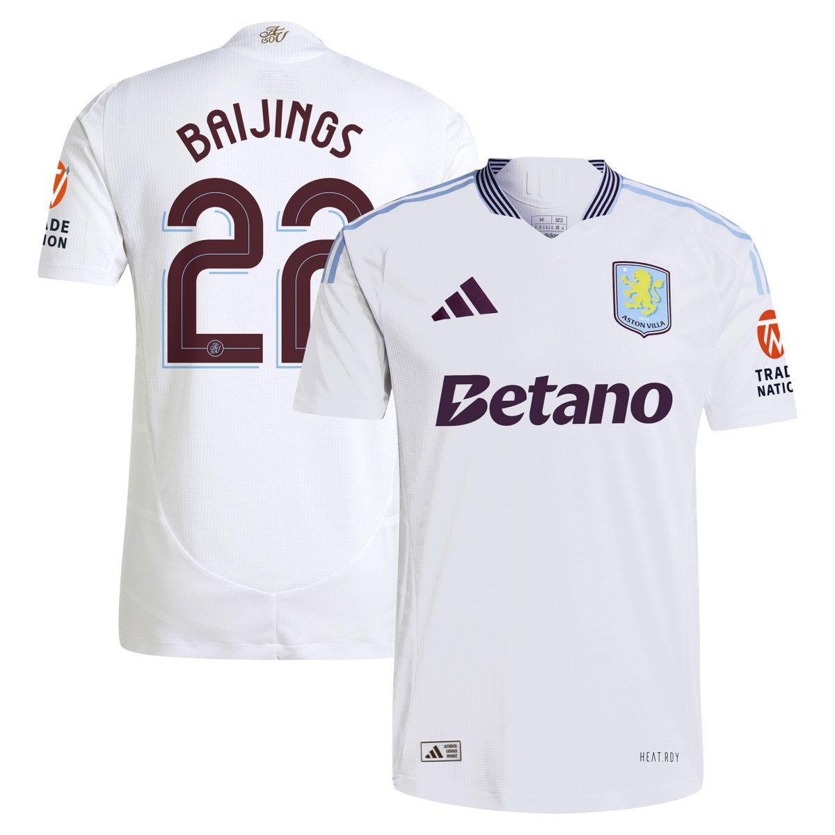 Aston Villa aston villa adidas away authentic shirt 2024-25 with baijings 22 cup printing Collection | AVFC Jerseys & Fan Gear