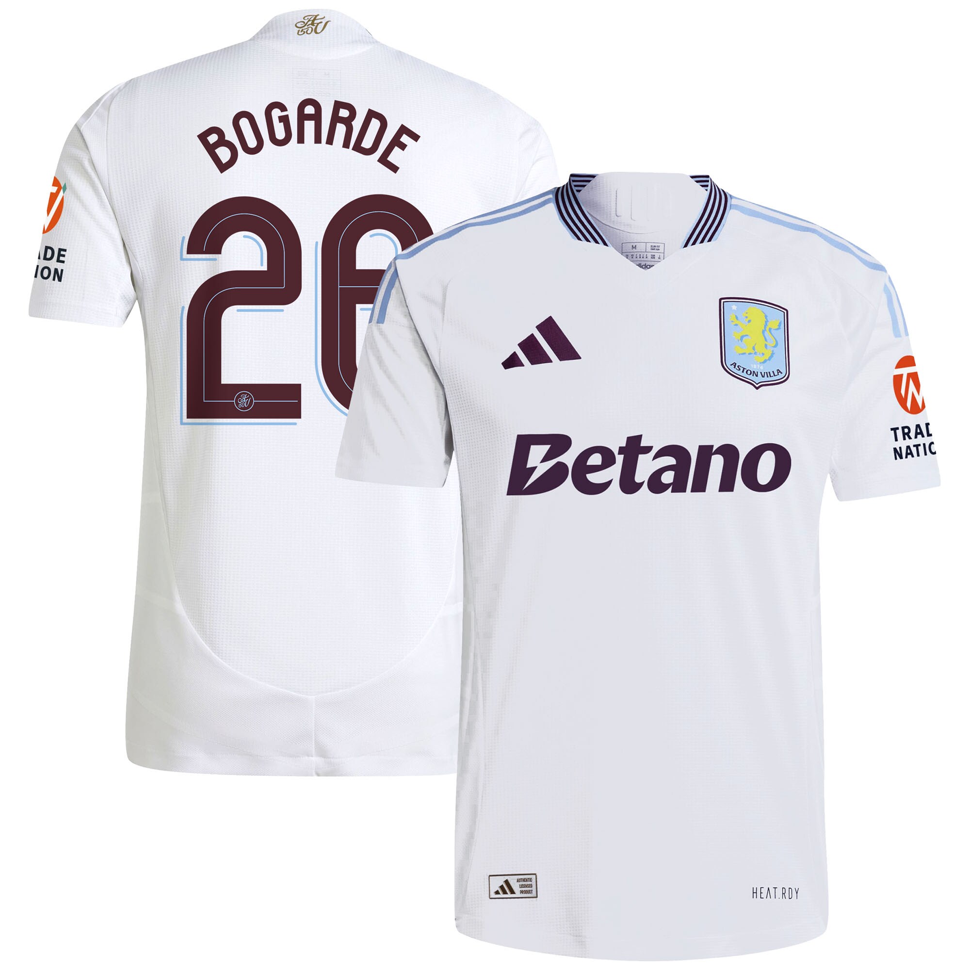 Aston Villa aston villa adidas away authentic shirt 2024-25 with bogarde 26 cup printing Collection | AVFC Jerseys & Fan Gear