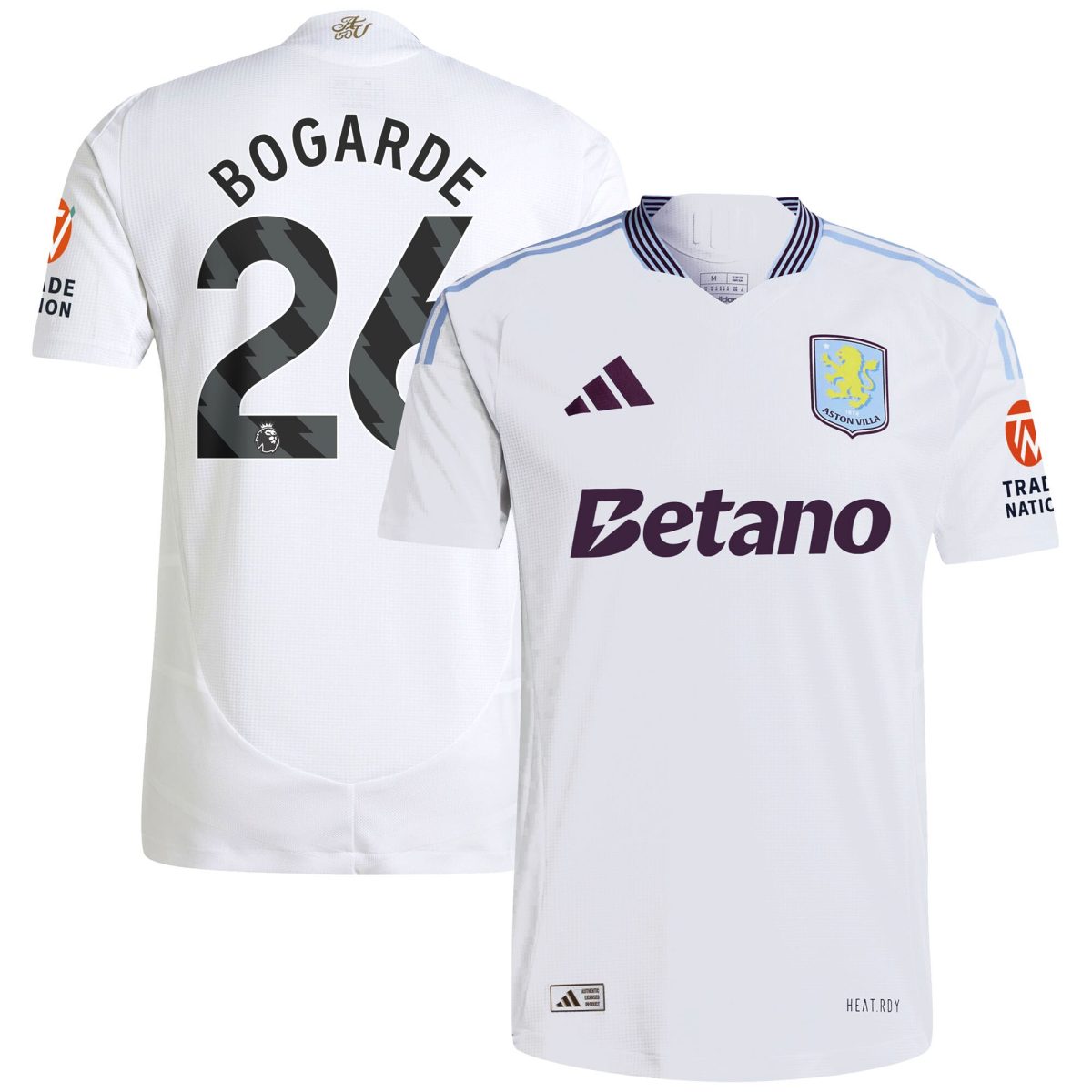 Aston Villa aston villa adidas away authentic shirt 2024-25 with bogarde 26 printing Collection | AVFC Jerseys & Fan Gear