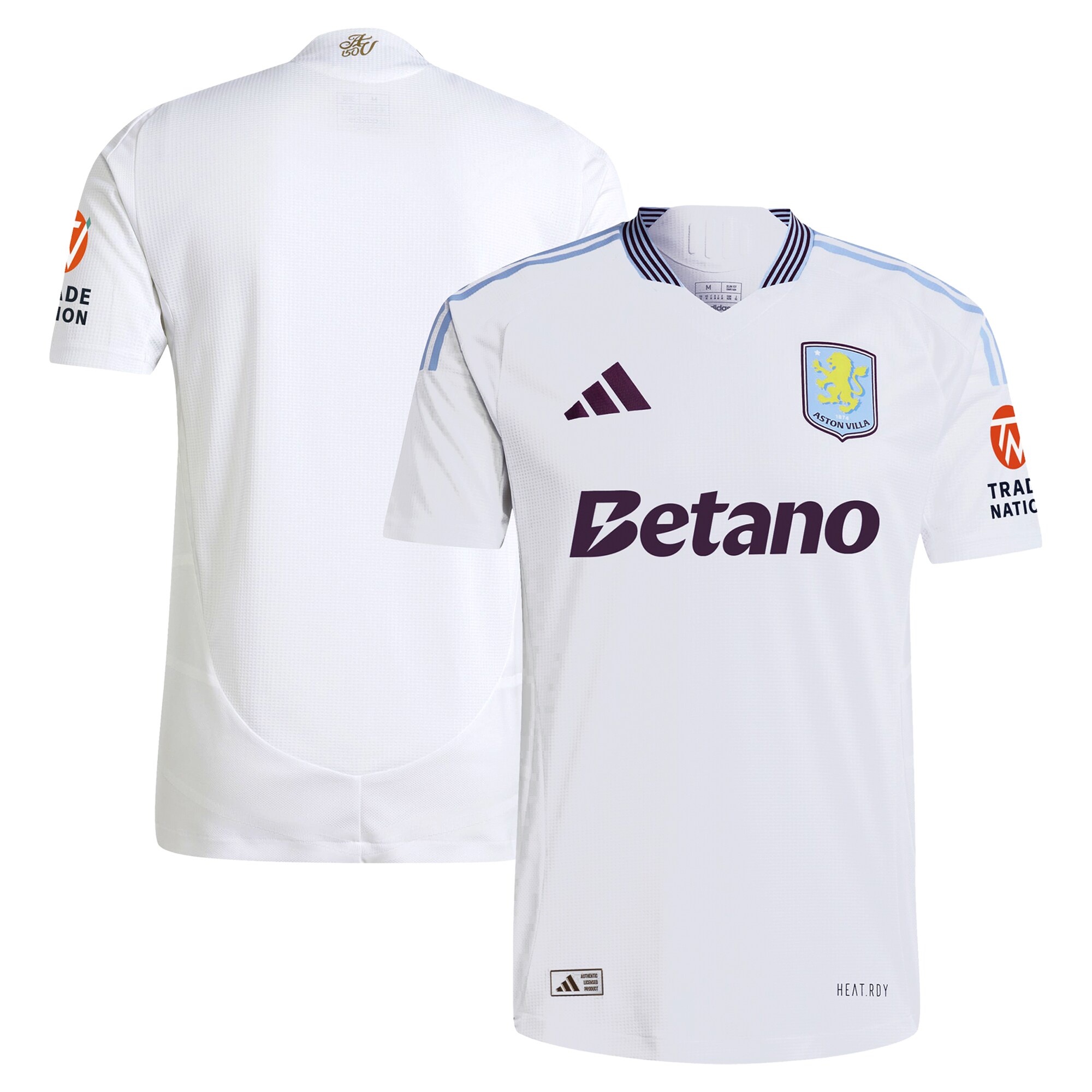 Aston Villa aston villa adidas away authentic shirt 2024-25 with custom printing Collection | AVFC Jerseys & Fan Gear