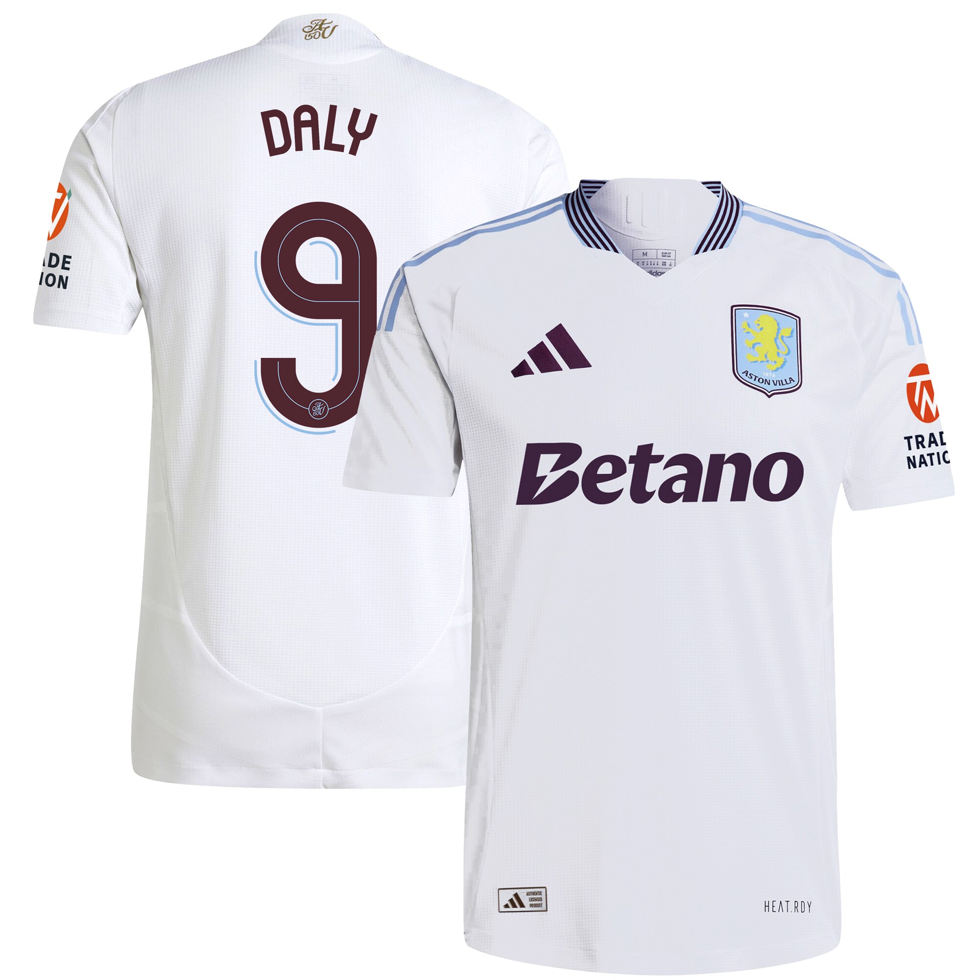 Aston Villa aston villa adidas away authentic shirt 2024-25 with daly 9 cup printing Collection | AVFC Jerseys & Fan Gear