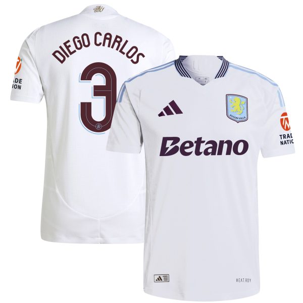 Aston Villa aston villa adidas away authentic shirt 2024-25 with diego carlos 3 cup printing Collection | AVFC Jerseys & Fan Gear