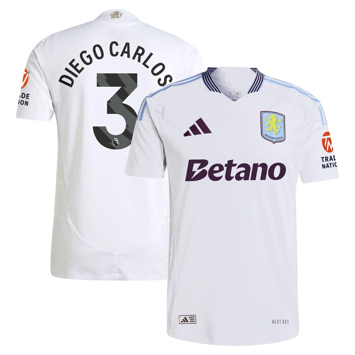 Aston Villa aston villa adidas away authentic shirt 2024-25 with diego carlos 3 printing Collection | AVFC Jerseys & Fan Gear
