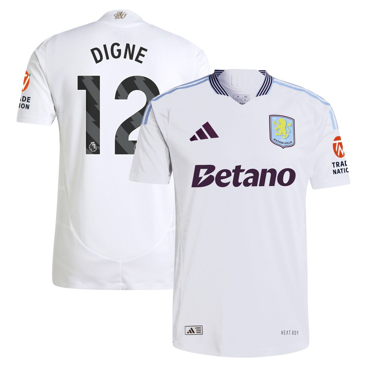 Aston Villa aston villa adidas away authentic shirt 2024-25 with digne 12 printing Collection | AVFC Jerseys & Fan Gear