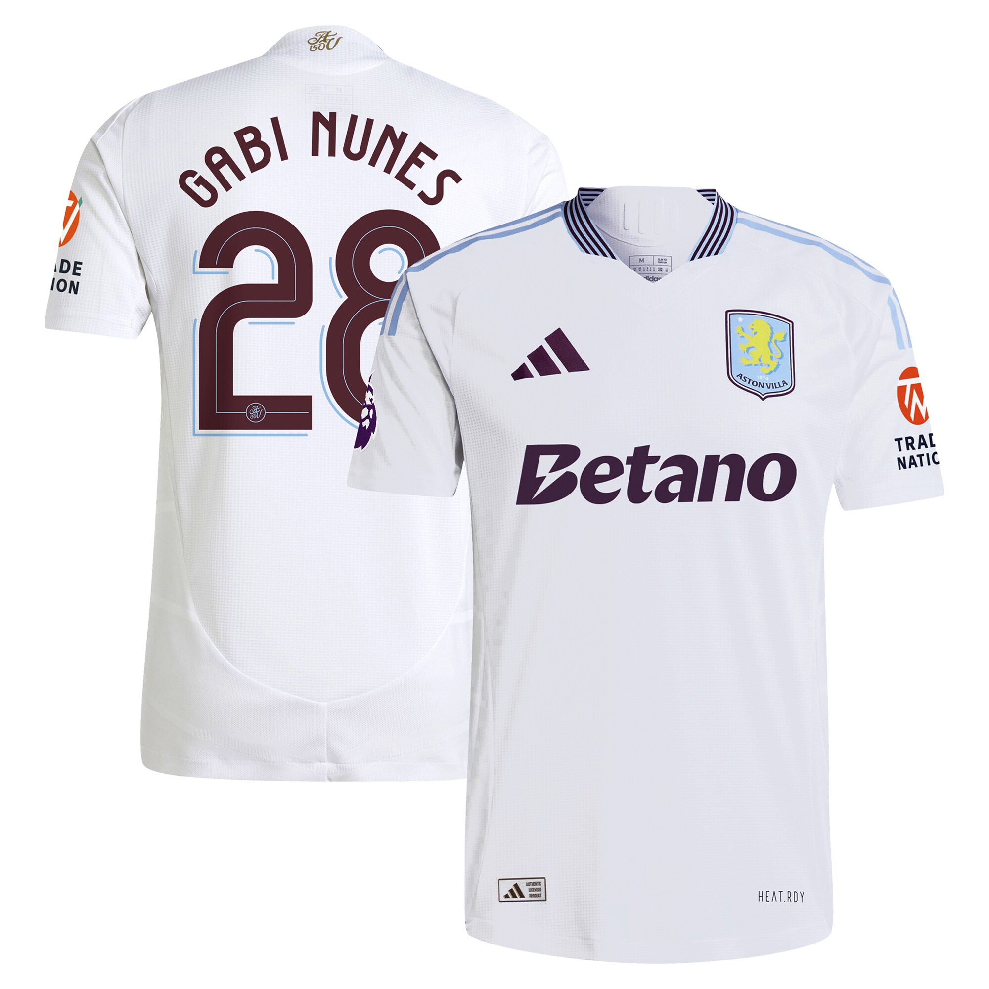 Aston Villa aston villa adidas away authentic shirt 2024-25 with gabi nunes 28 cup printing Collection | AVFC Jerseys & Fan Gear