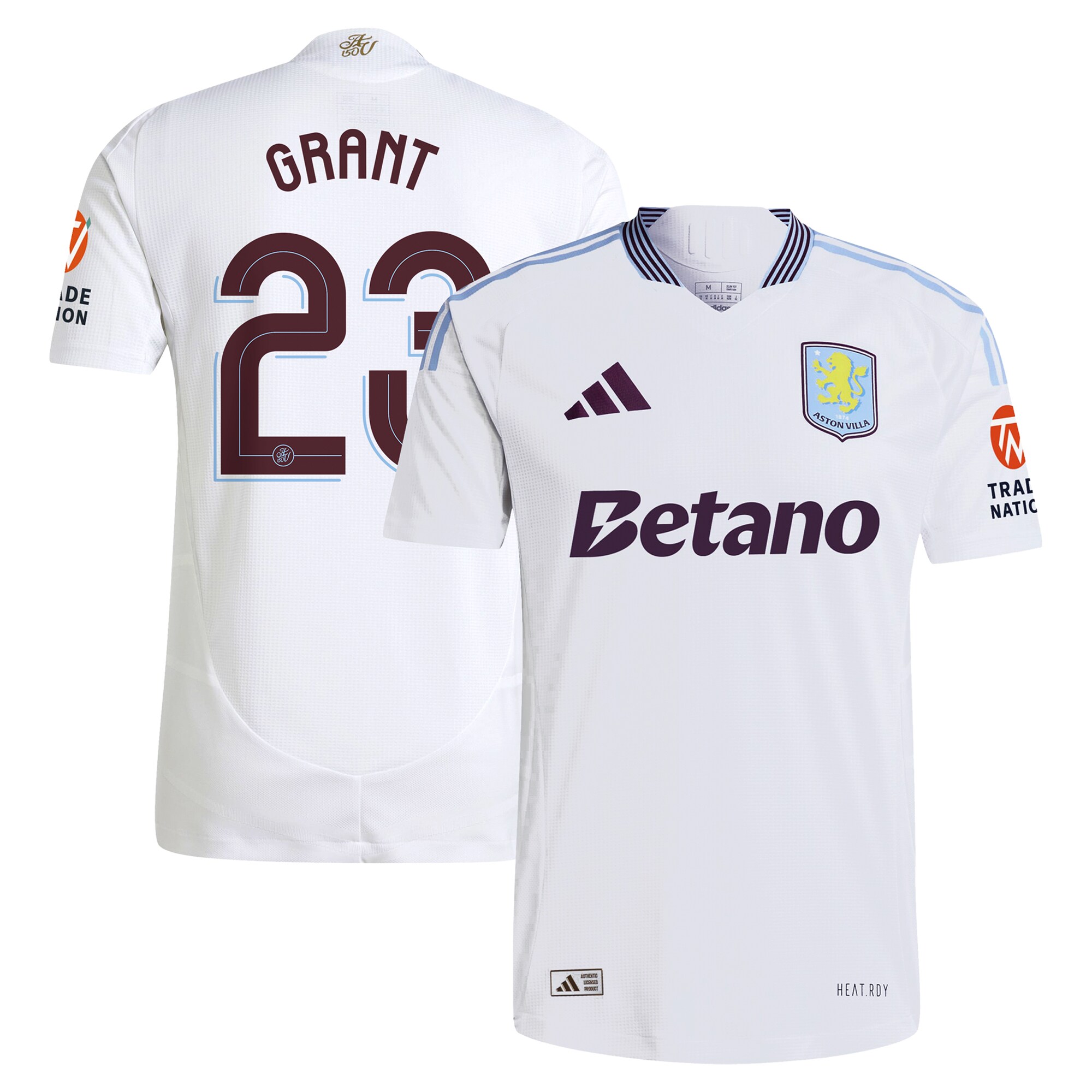 Aston Villa aston villa adidas away authentic shirt 2024-25 with grant 23 cup printing Collection | AVFC Jerseys & Fan Gear