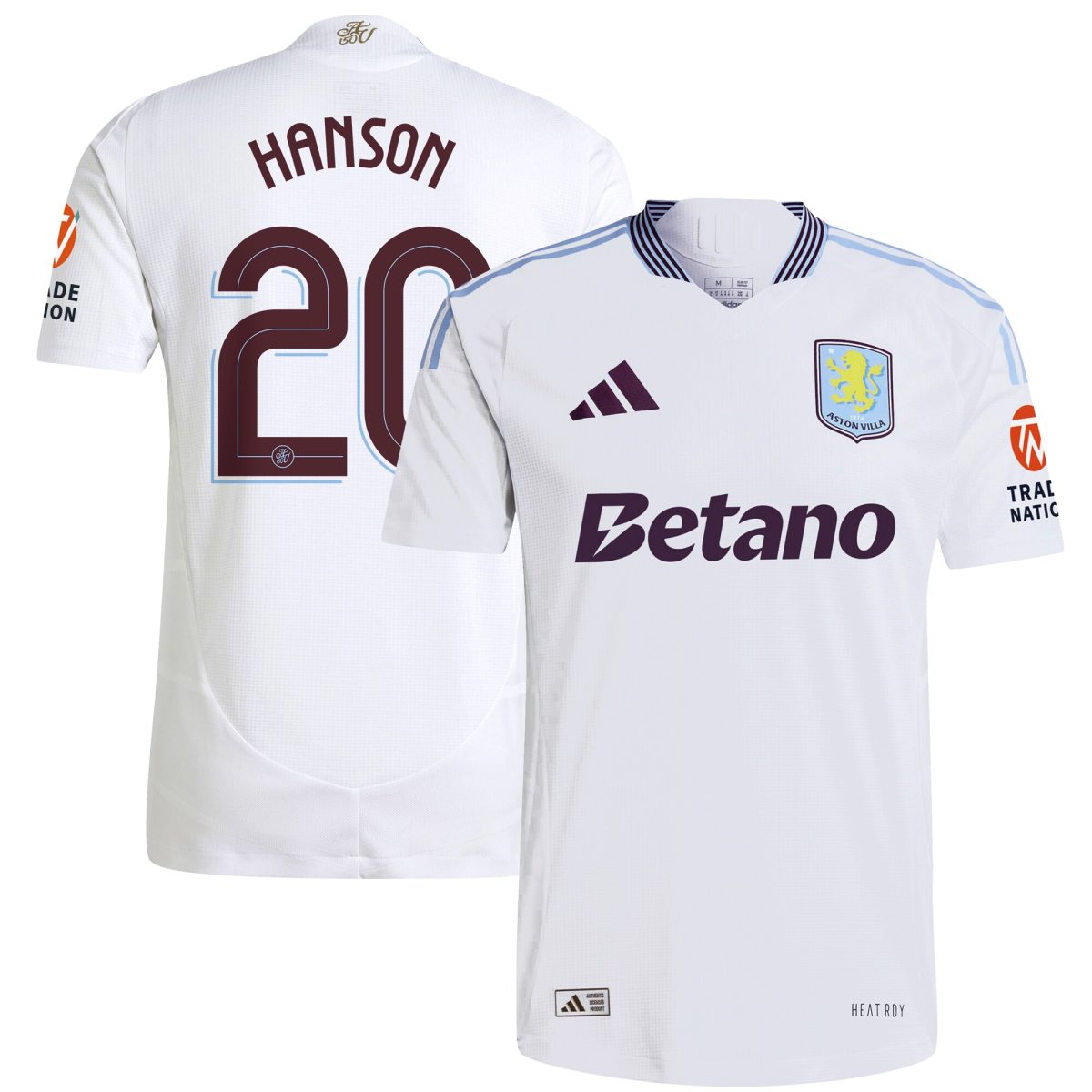 Aston Villa aston villa adidas away authentic shirt 2024-25 with hanson 20 cup printing Collection | AVFC Jerseys & Fan Gear