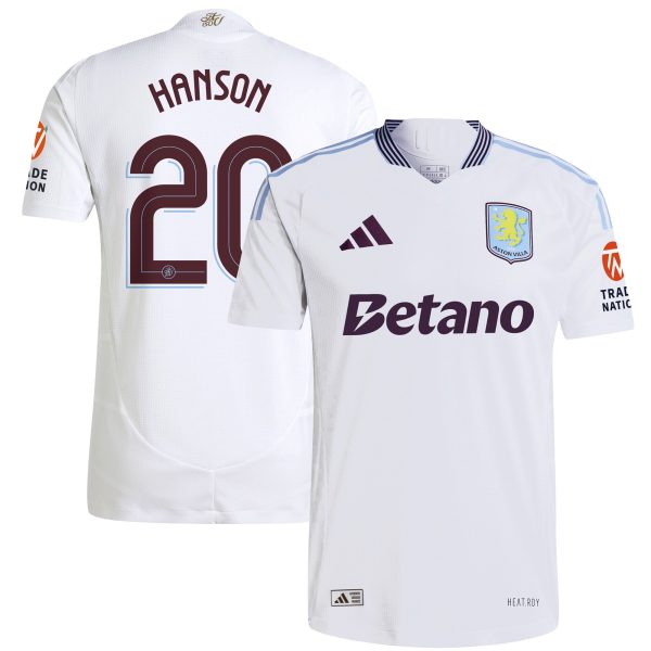 Aston Villa aston villa adidas away authentic shirt 2024-25 with hanson 20 cup printing Collection | AVFC Jerseys & Fan Gear