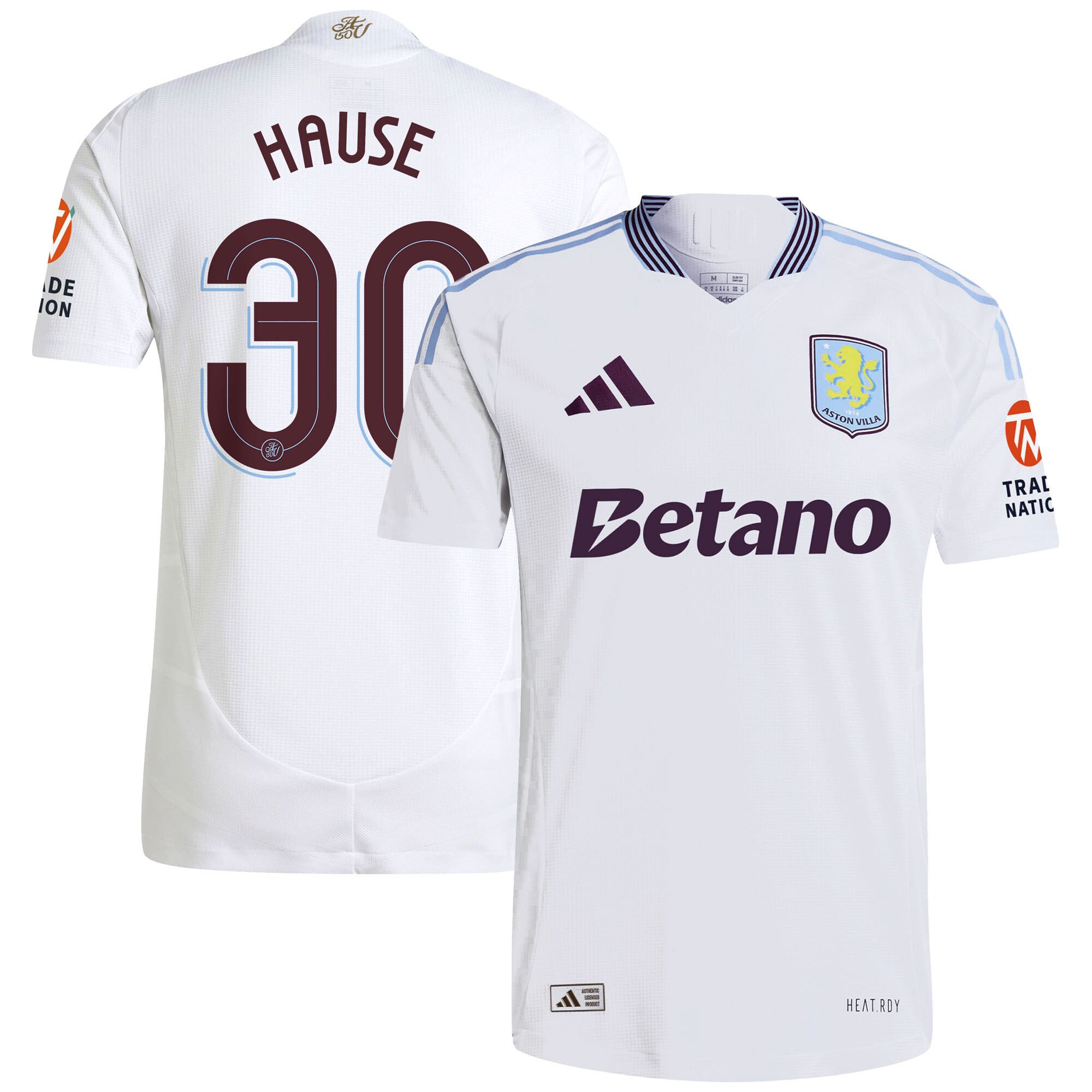 Aston Villa aston villa adidas away authentic shirt 2024-25 with hause 30 cup printing Collection | AVFC Jerseys & Fan Gear
