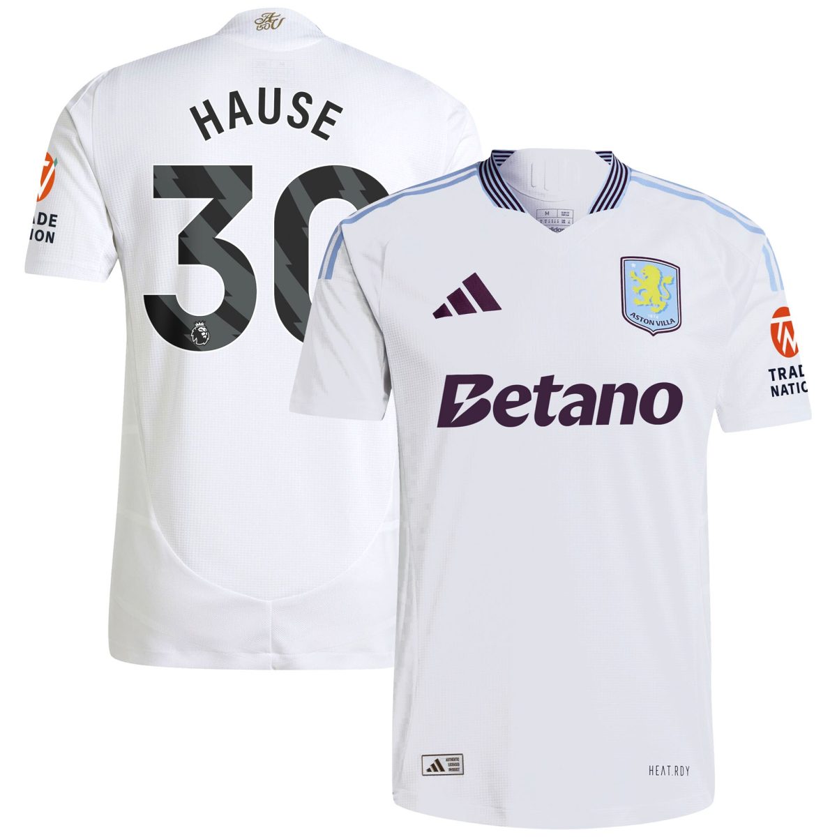 Aston Villa aston villa adidas away authentic shirt 2024-25 with hause 30 printing Collection | AVFC Jerseys & Fan Gear