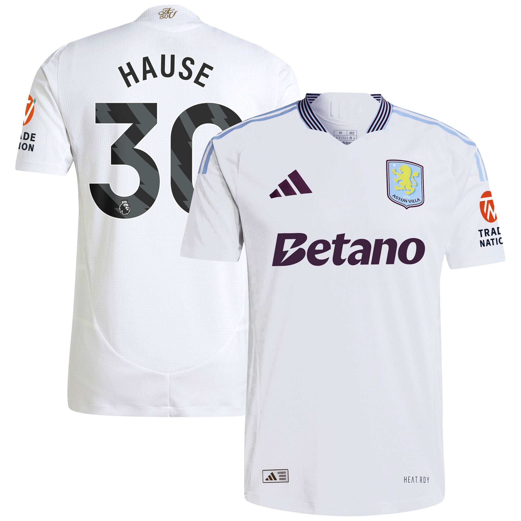Aston Villa aston villa adidas away authentic shirt 2024-25 with hause 30 printing Collection | AVFC Jerseys & Fan Gear