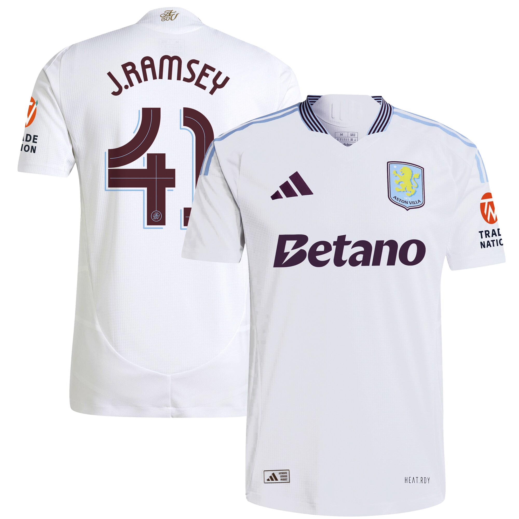 Aston Villa aston villa adidas away authentic shirt 2024-25 with j. ramsey 41 cup printing Collection | AVFC Jerseys & Fan Gear