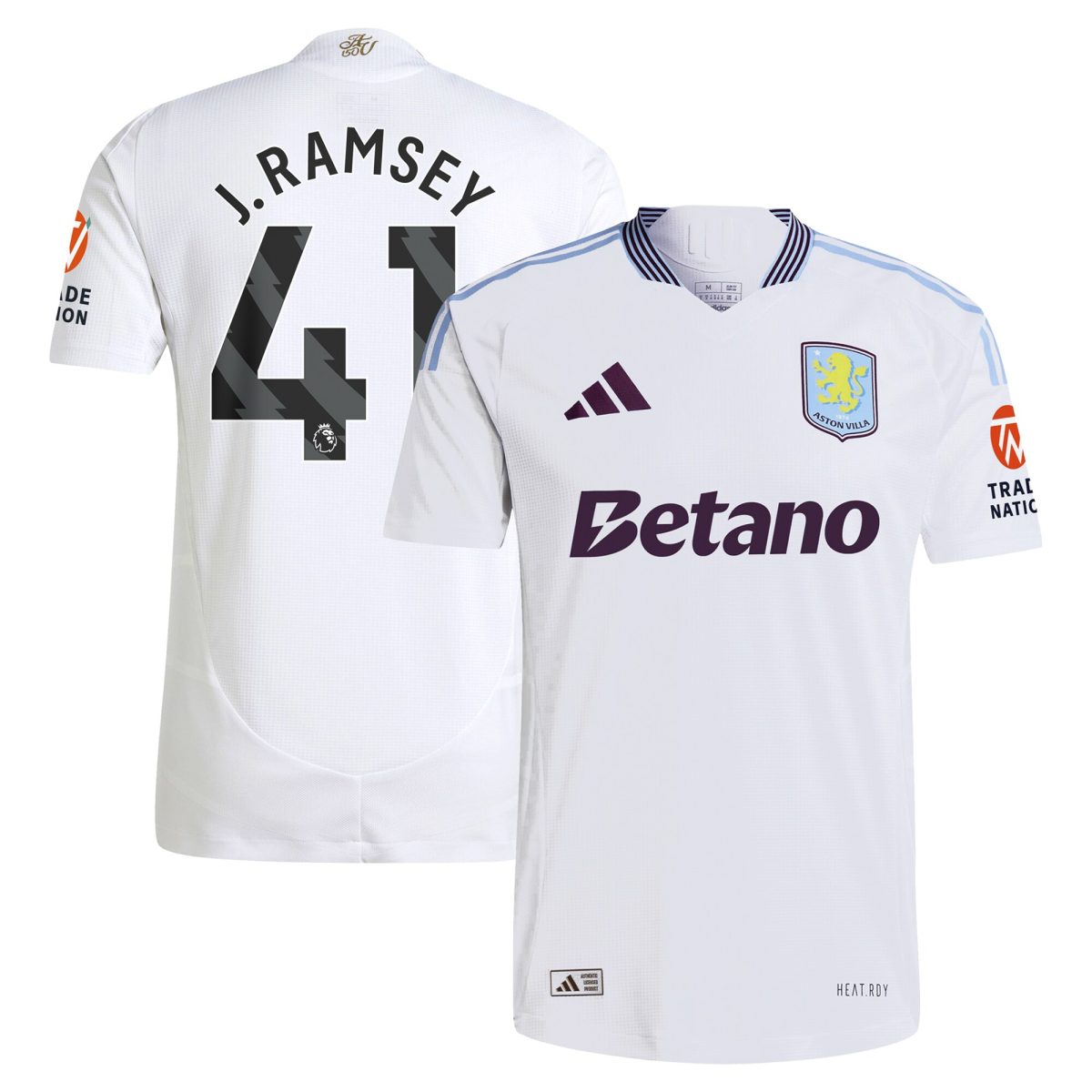 Aston Villa aston villa adidas away authentic shirt 2024-25 with j. ramsey 41 printing Collection | AVFC Jerseys & Fan Gear