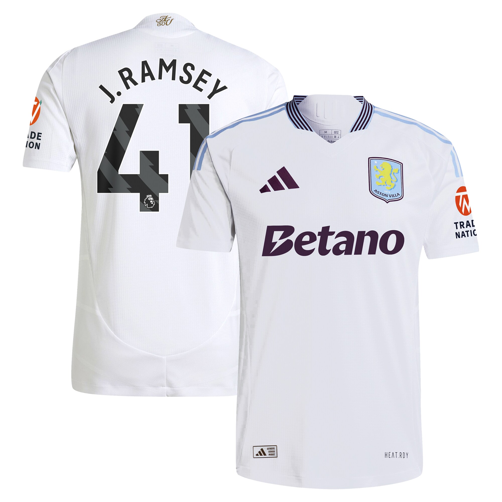 Aston Villa aston villa adidas away authentic shirt 2024-25 with j. ramsey 41 printing Collection | AVFC Jerseys & Fan Gear