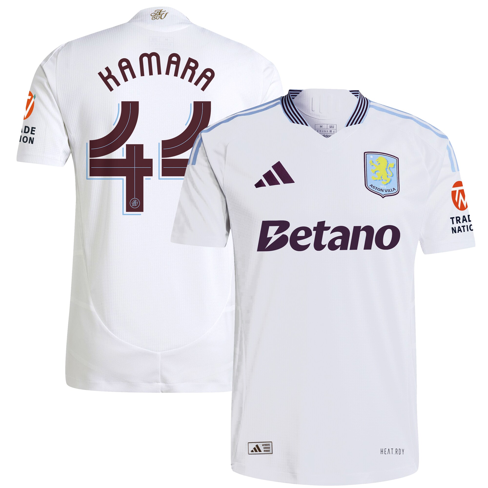 Aston Villa aston villa adidas away authentic shirt 2024-25 with kamara 44 cup printing Collection | AVFC Jerseys & Fan Gear