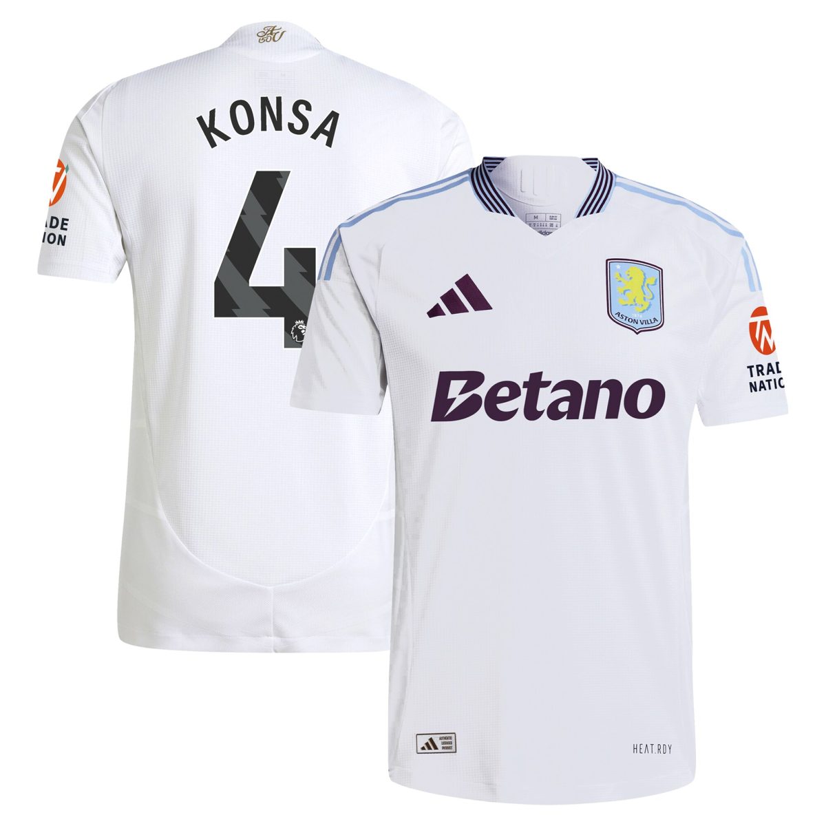 Aston Villa aston villa adidas away authentic shirt 2024-25 with konsa 4 printing Collection | AVFC Jerseys & Fan Gear