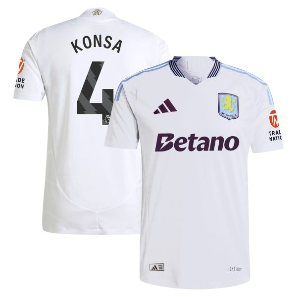 Aston Villa aston villa adidas away authentic shirt 2024-25 with konsa 4 printing Collection | AVFC Jerseys & Fan Gear