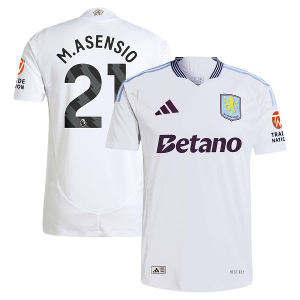 Aston Villa aston villa adidas away authentic shirt 2024-25 with m.asensio 21 printing Collection | AVFC Jerseys & Fan Gear