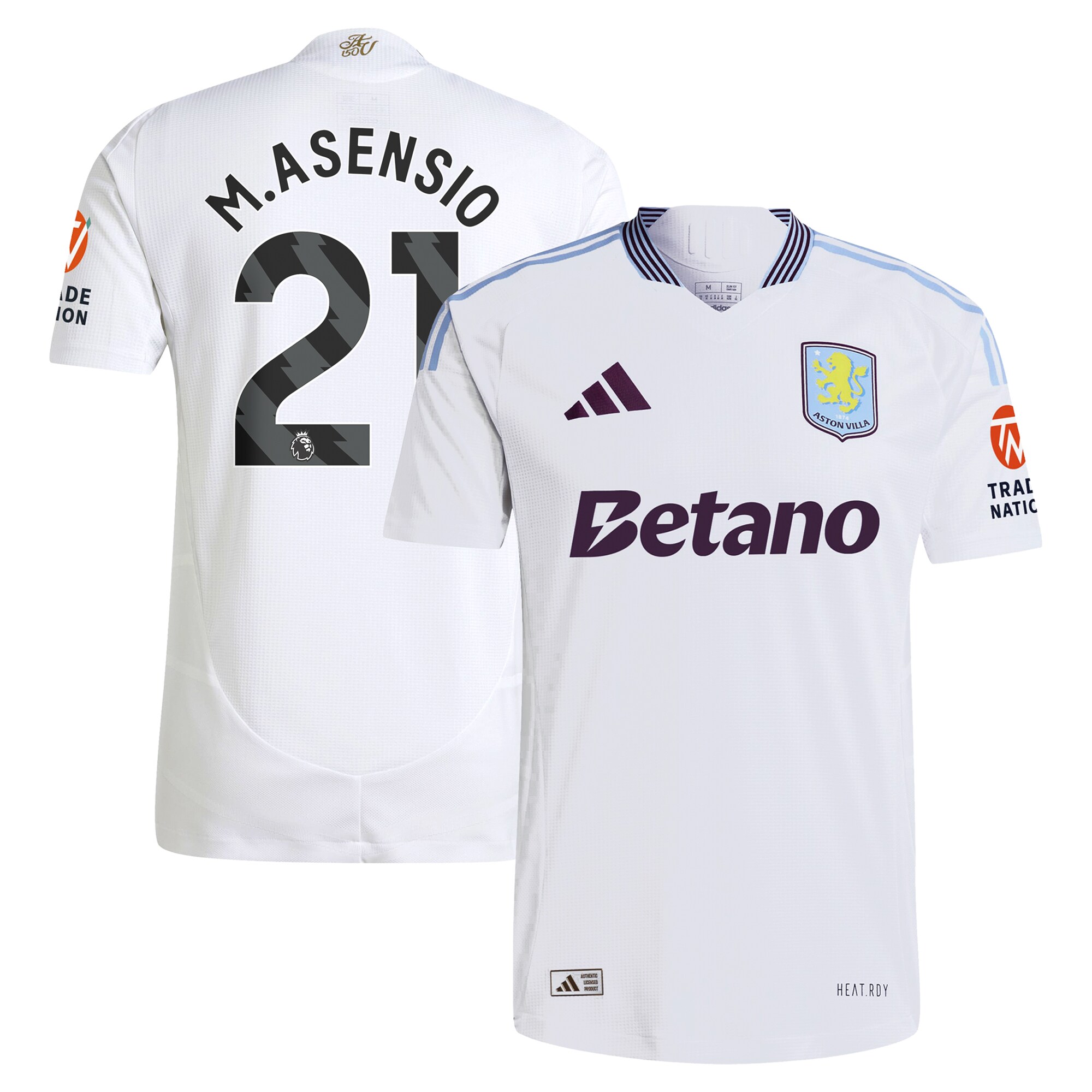 Aston Villa aston villa adidas away authentic shirt 2024-25 with m.asensio 21 printing Collection | AVFC Jerseys & Fan Gear