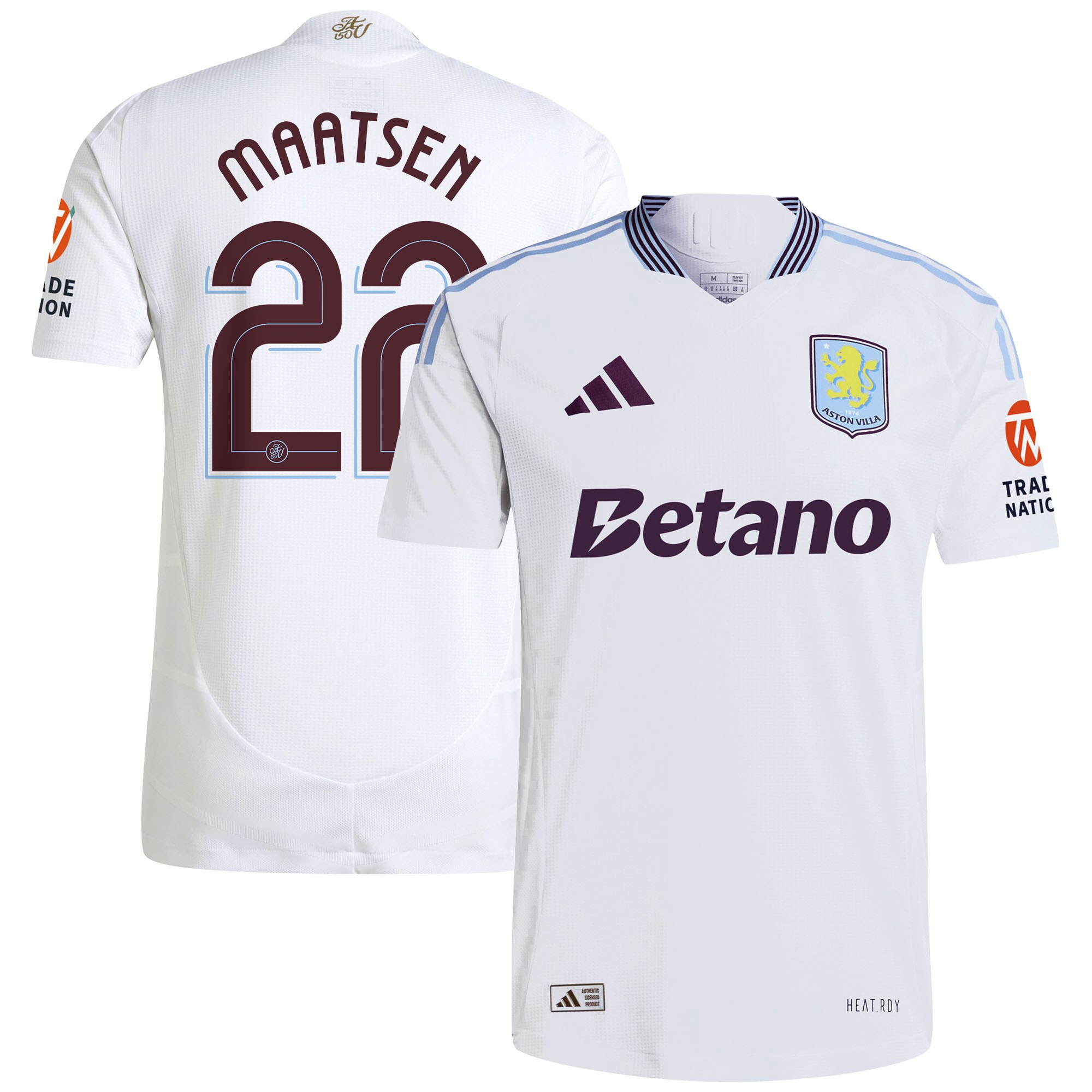 Aston Villa aston villa adidas away authentic shirt 2024-25 with maatsen 22 cup printing Collection | AVFC Jerseys & Fan Gear