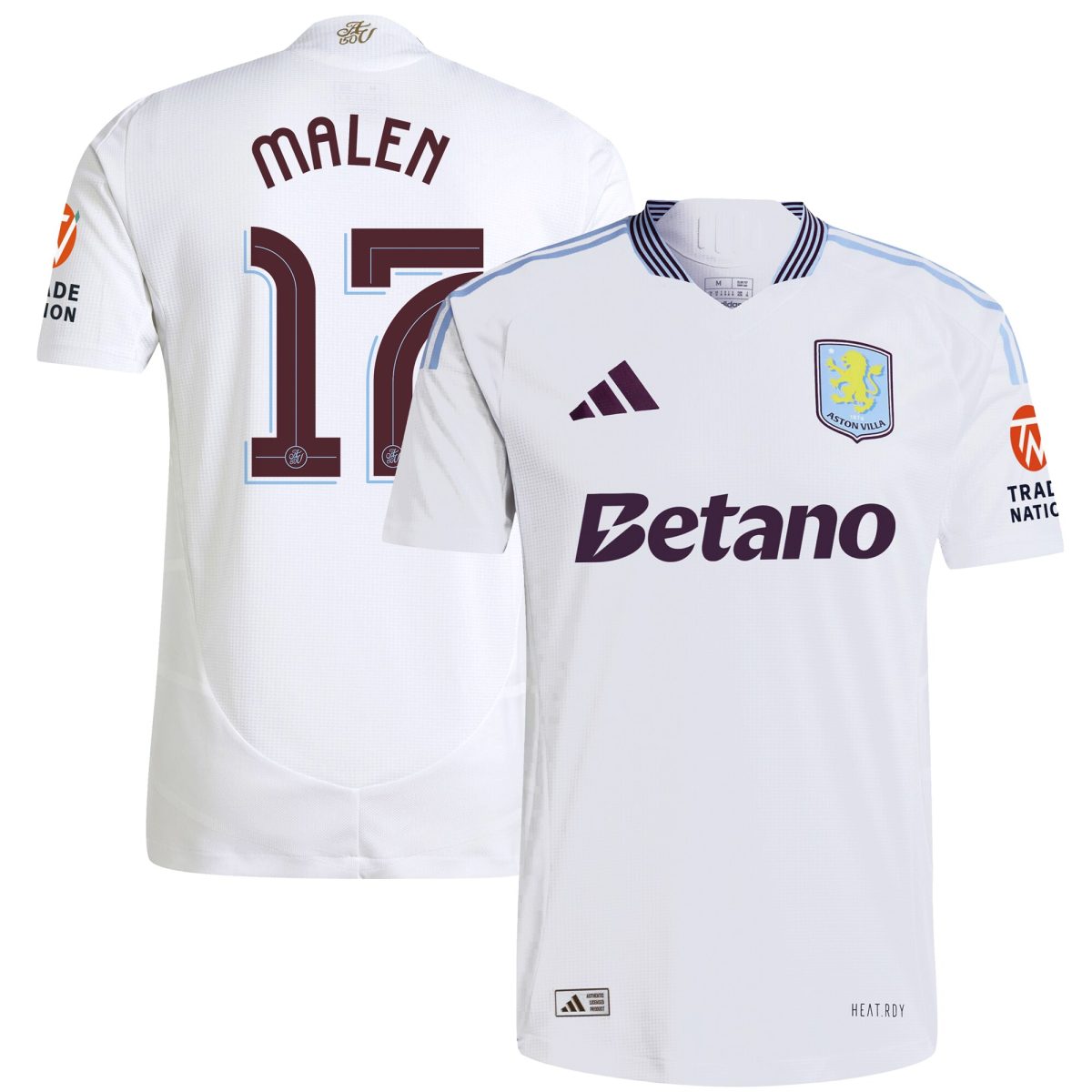 Aston Villa aston villa adidas away authentic shirt 2024-25 with malen 17 cup printing Collection | AVFC Jerseys & Fan Gear