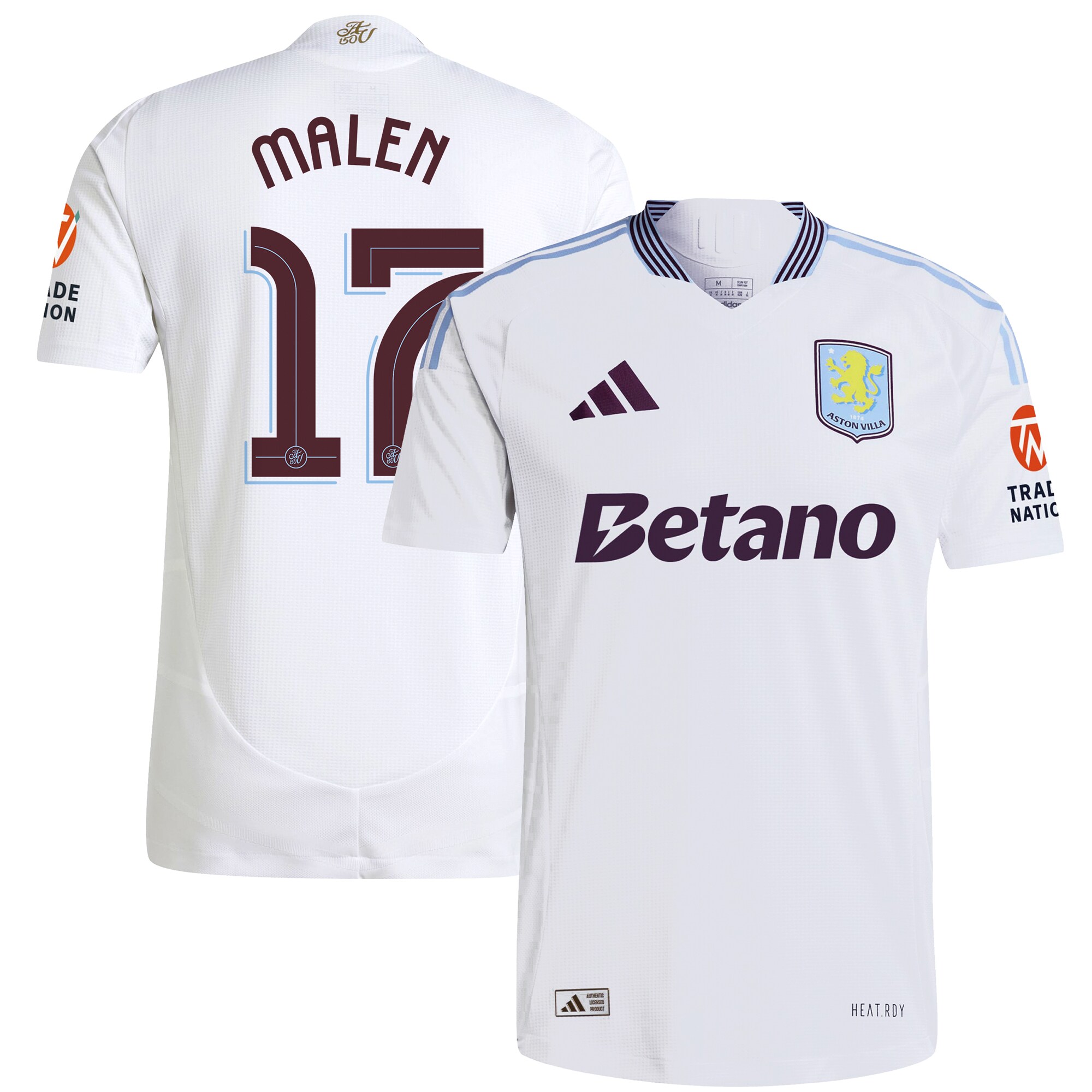 Aston Villa aston villa adidas away authentic shirt 2024-25 with malen 17 cup printing Collection | AVFC Jerseys & Fan Gear