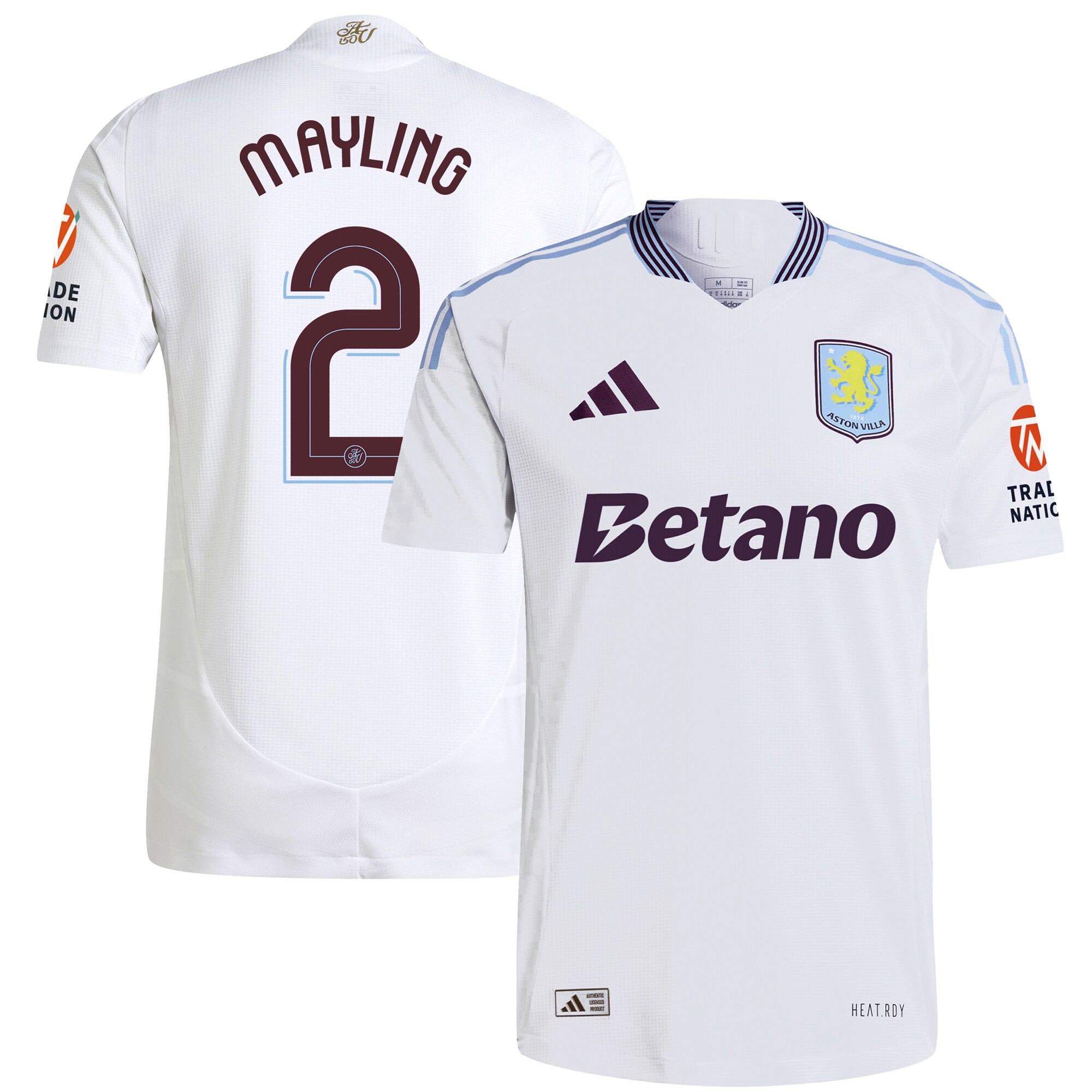 Aston Villa aston villa adidas away authentic shirt 2024-25 with mayling 2 cup printing Collection | AVFC Jerseys & Fan Gear