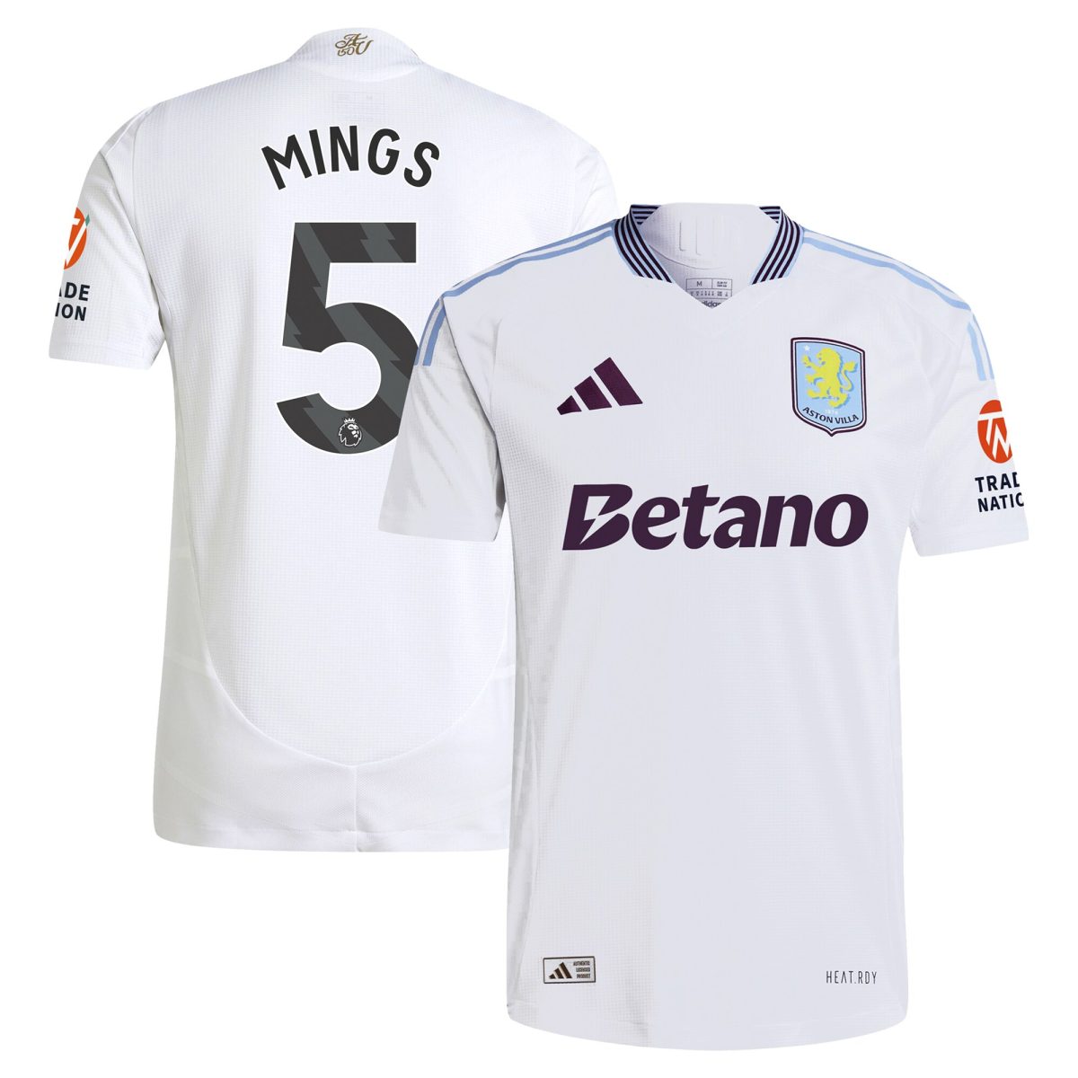 Aston Villa aston villa adidas away authentic shirt 2024-25 with mings 5 printing Collection | AVFC Jerseys & Fan Gear