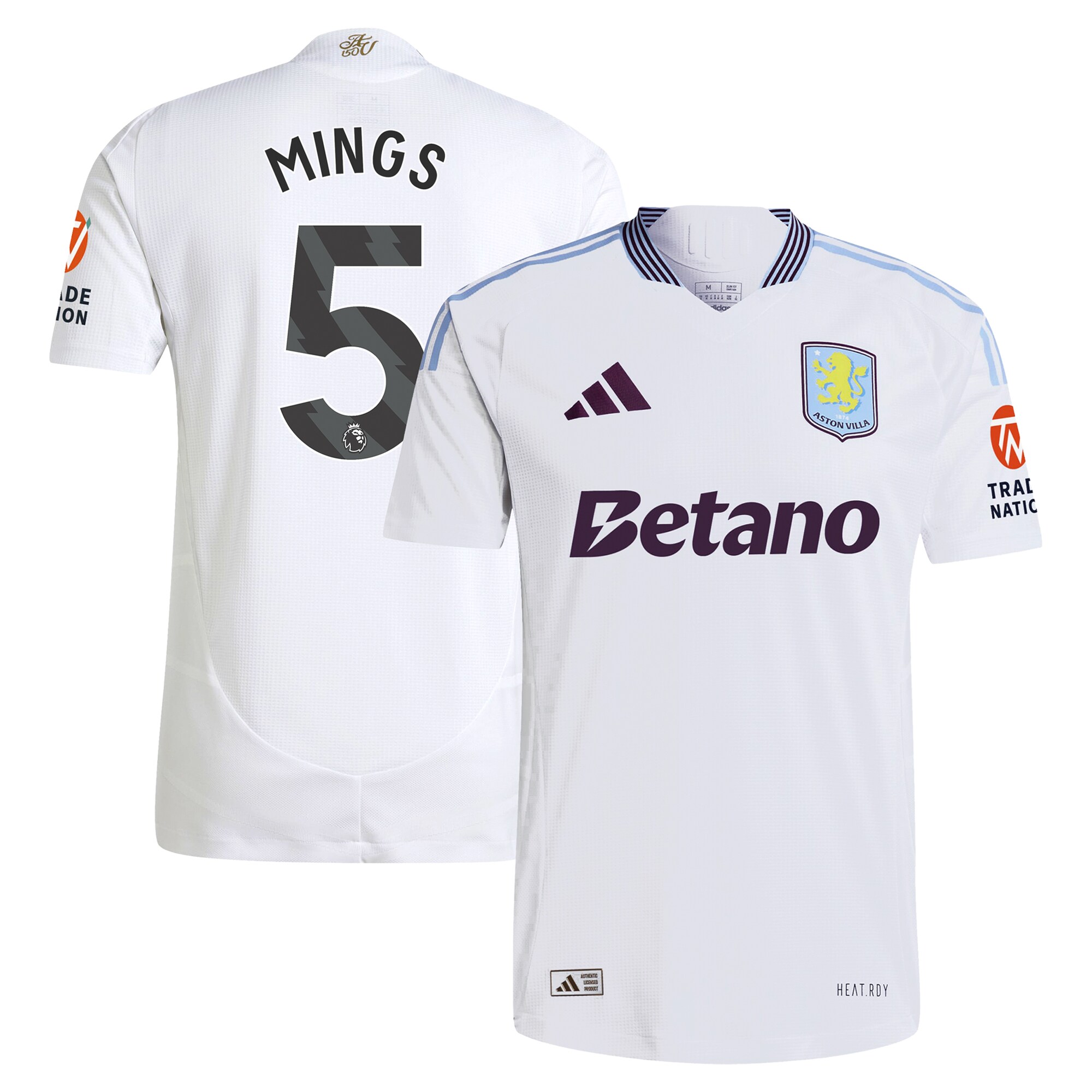 Aston Villa aston villa adidas away authentic shirt 2024-25 with mings 5 printing Collection | AVFC Jerseys & Fan Gear