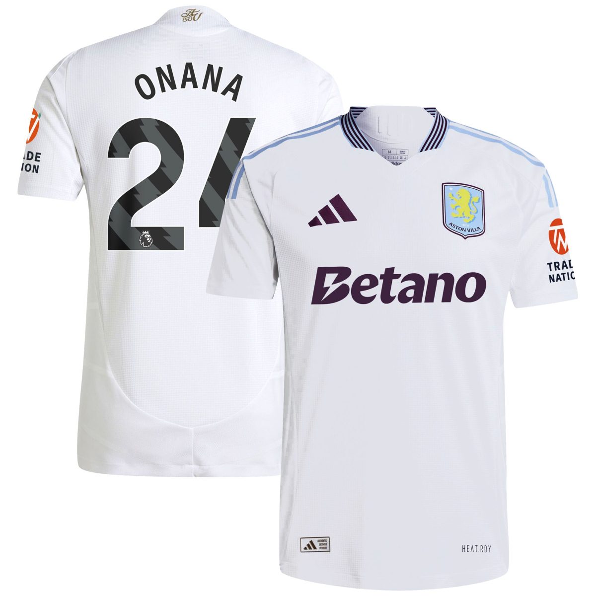 Aston Villa aston villa adidas away authentic shirt 2024-25 with onana 24 printing Collection | AVFC Jerseys & Fan Gear