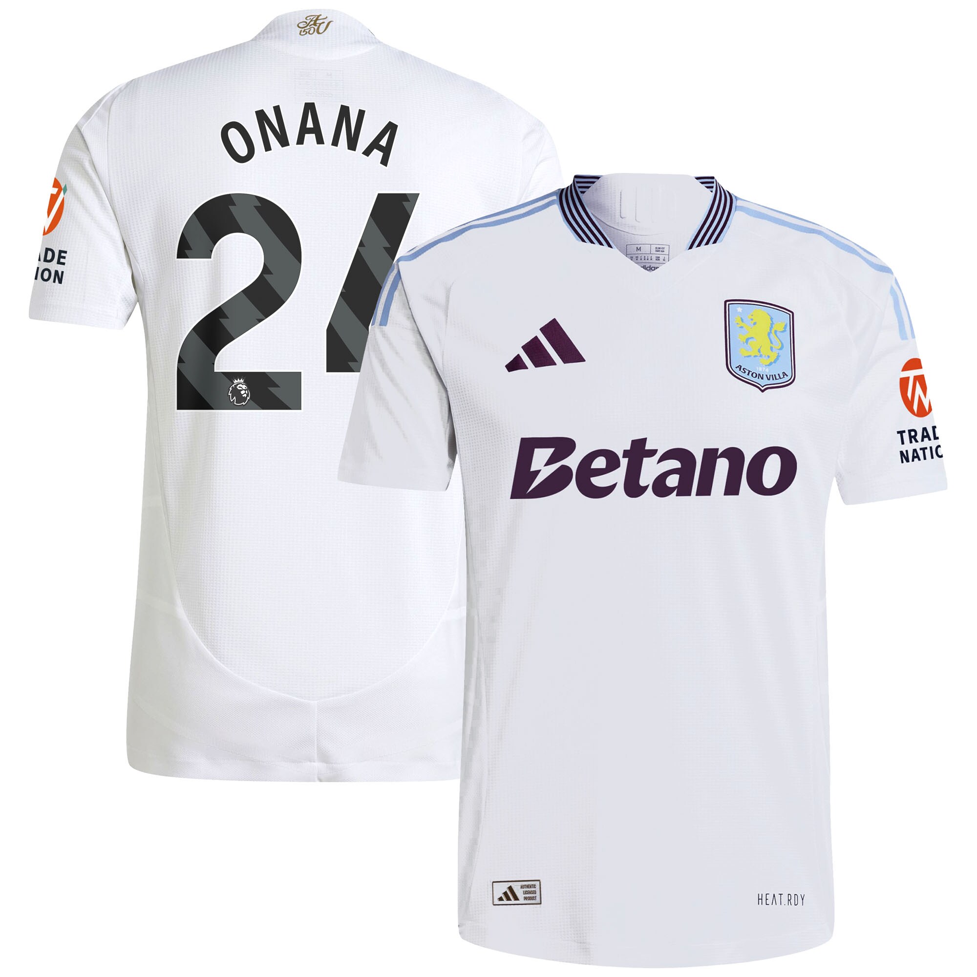 Aston Villa aston villa adidas away authentic shirt 2024-25 with onana 24 printing Collection | AVFC Jerseys & Fan Gear