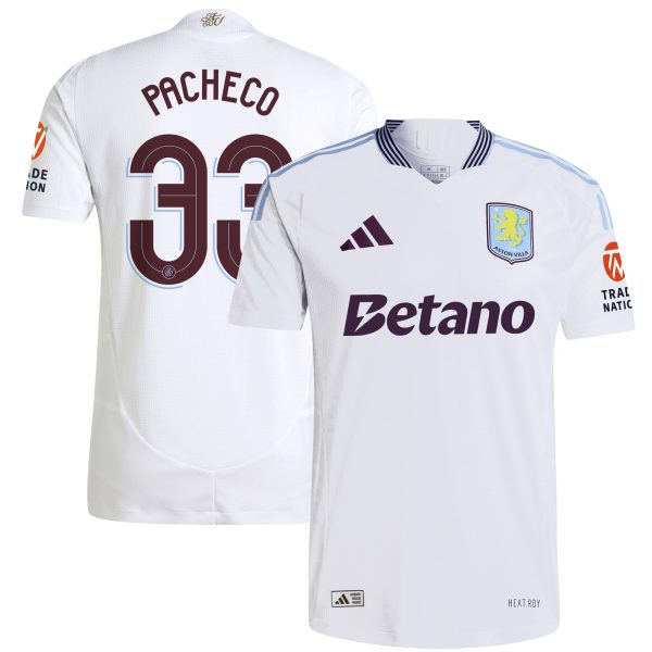 Aston Villa aston villa adidas away authentic shirt 2024-25 with pacheco 33 cup printing Collection | AVFC Jerseys & Fan Gear