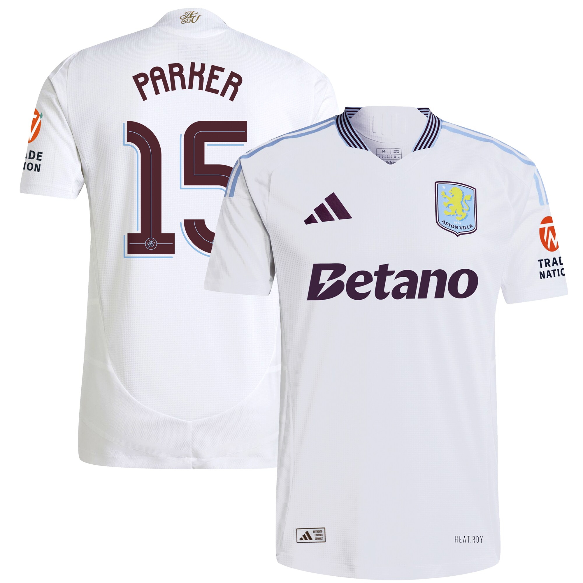 Aston Villa aston villa adidas away authentic shirt 2024-25 with parker 15 cup printing Collection | AVFC Jerseys & Fan Gear
