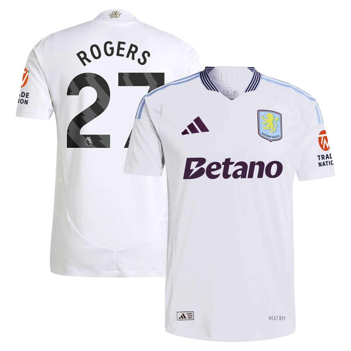 Aston Villa aston villa adidas away authentic shirt 2024-25 with rogers 27 printing Collection | AVFC Jerseys & Fan Gear