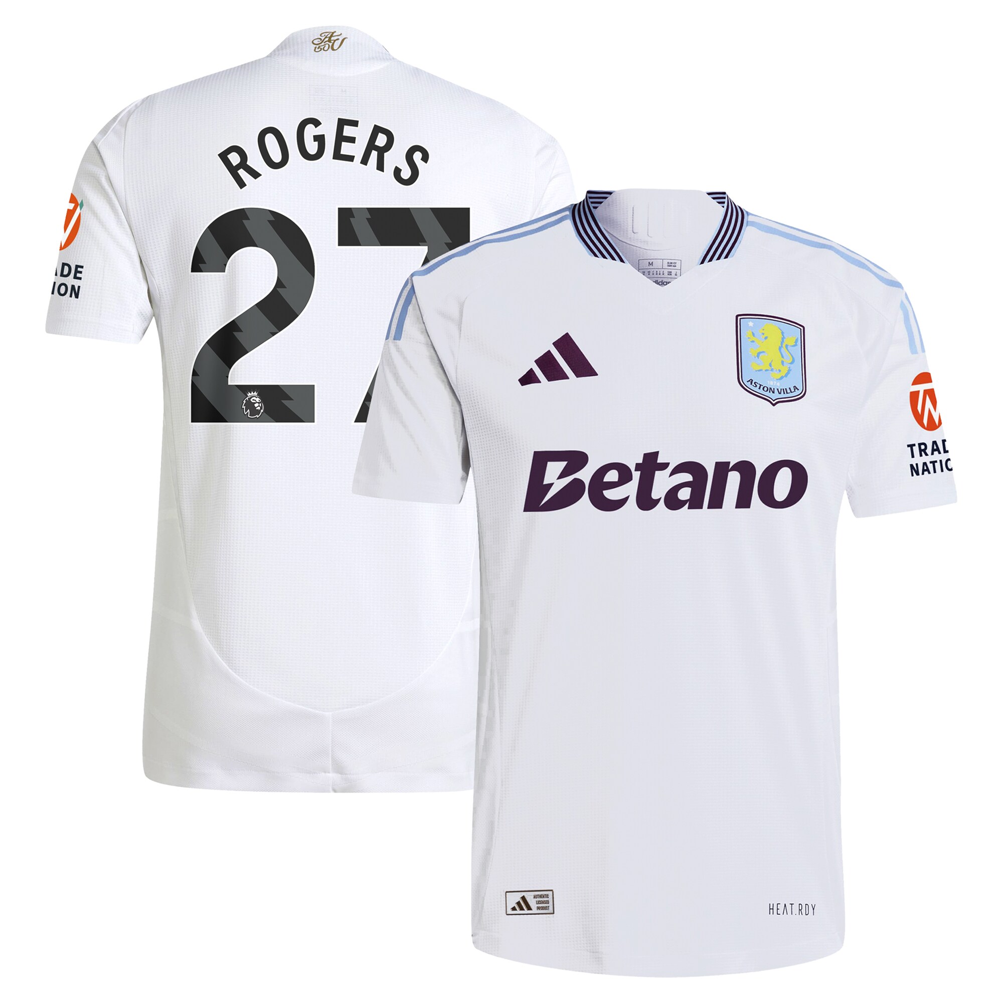 Aston Villa aston villa adidas away authentic shirt 2024-25 with rogers 27 printing Collection | AVFC Jerseys & Fan Gear