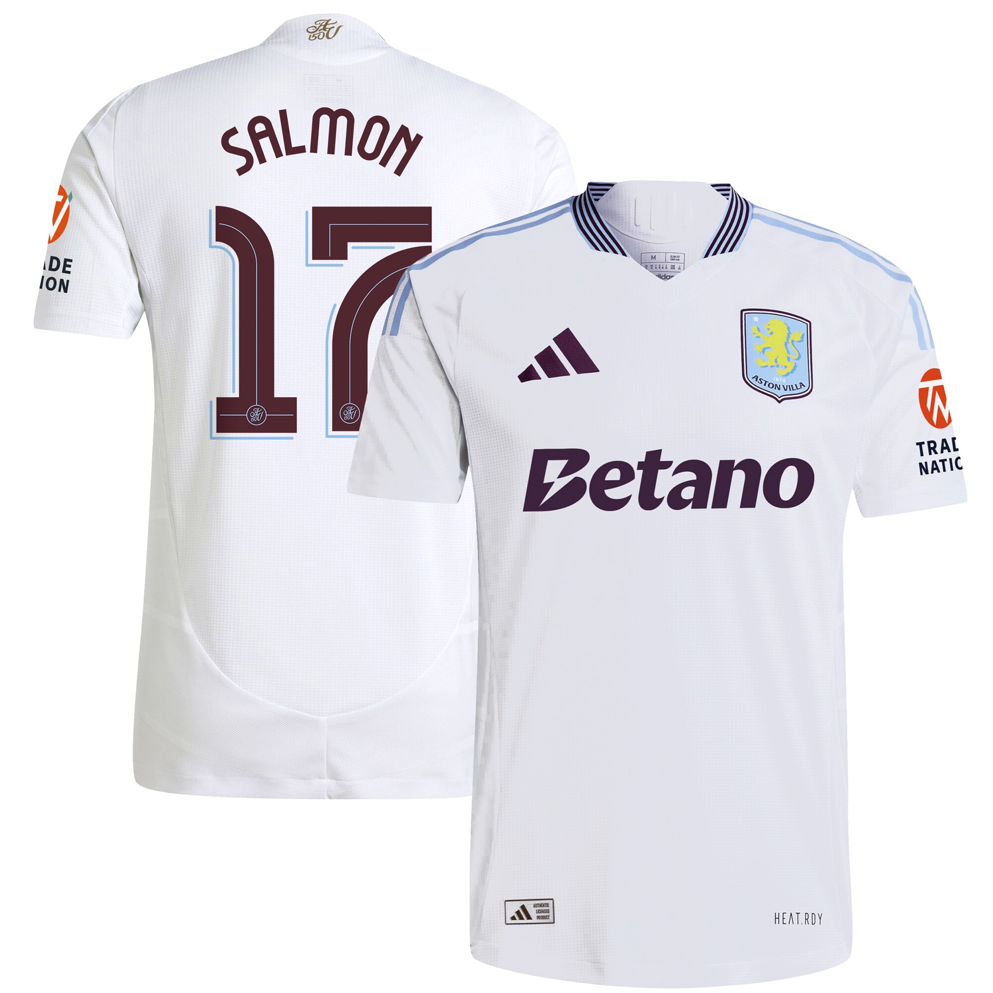 Aston Villa aston villa adidas away authentic shirt 2024-25 with salmon 17 cup printing Collection | AVFC Jerseys & Fan Gear