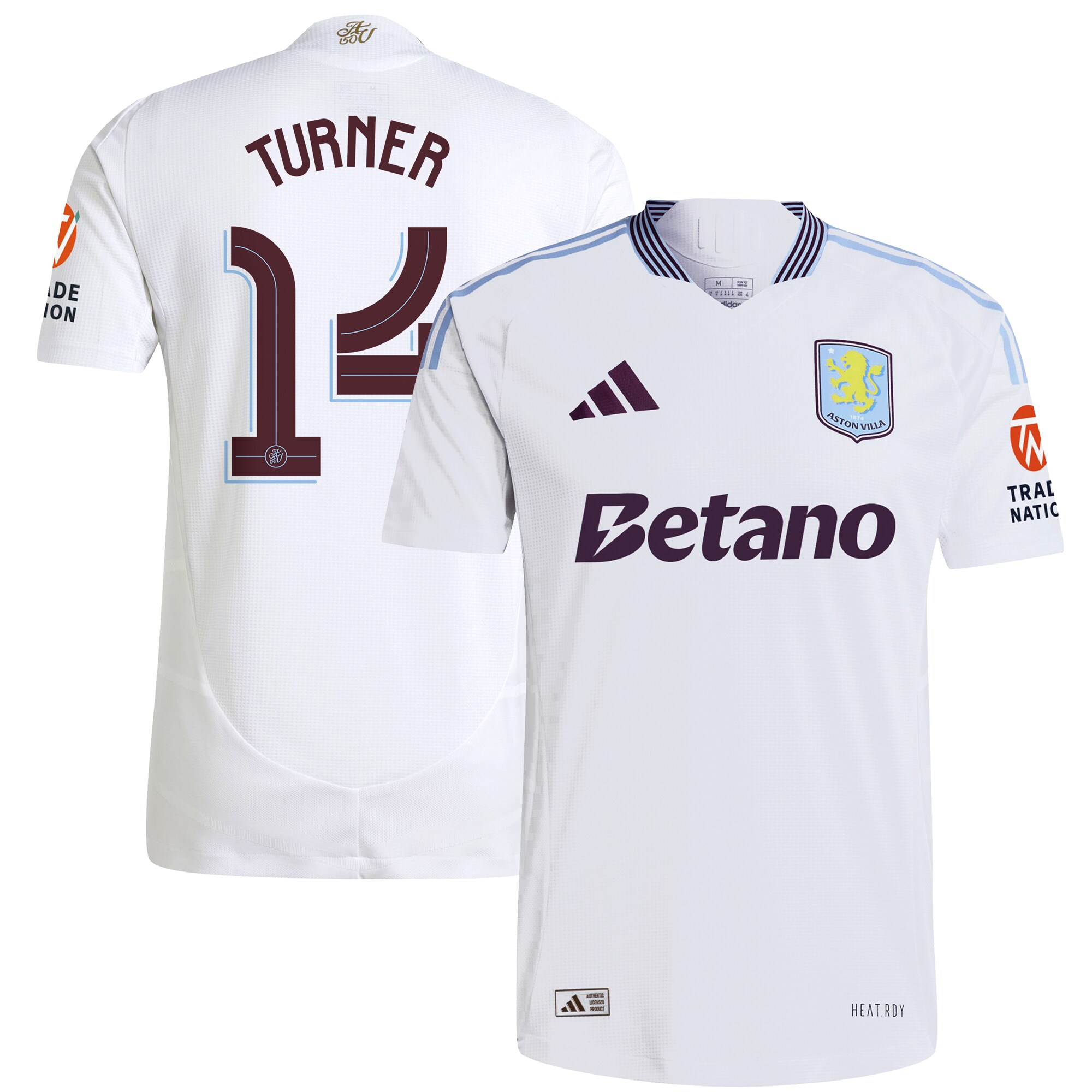Aston Villa aston villa adidas away authentic shirt 2024-25 with turner 14 cup printing Collection | AVFC Jerseys & Fan Gear
