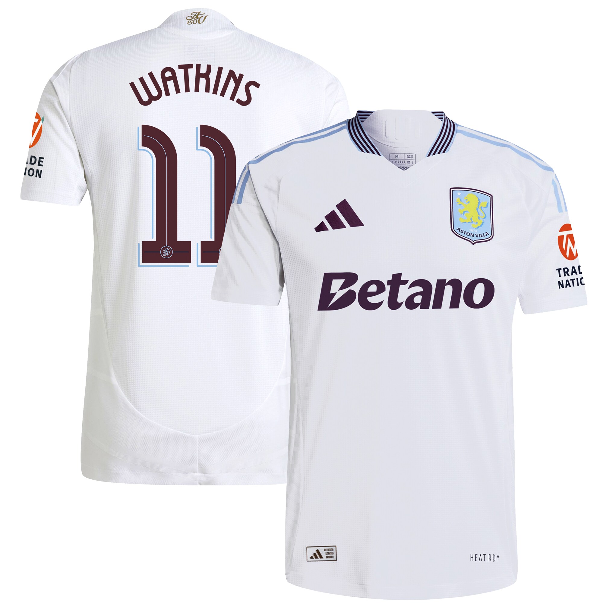 Aston Villa aston villa adidas away authentic shirt 2024-25 with watkins 11 cup printing Collection | AVFC Jerseys & Fan Gear