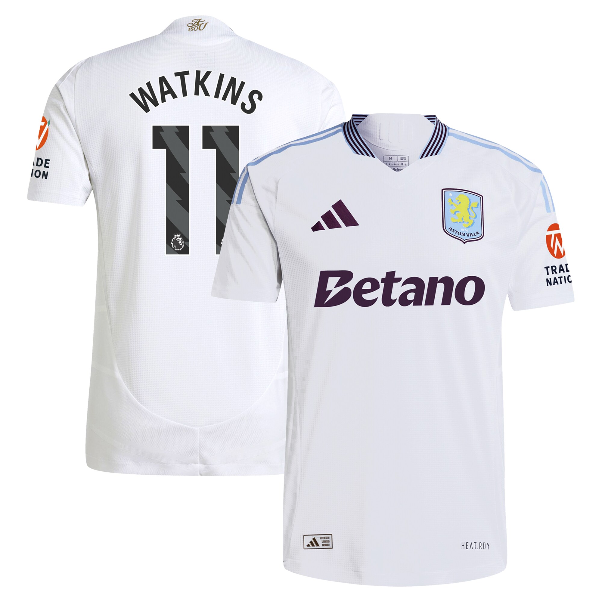 Aston Villa aston villa adidas away authentic shirt 2024-25 with watkins 11 printing Collection | AVFC Jerseys & Fan Gear