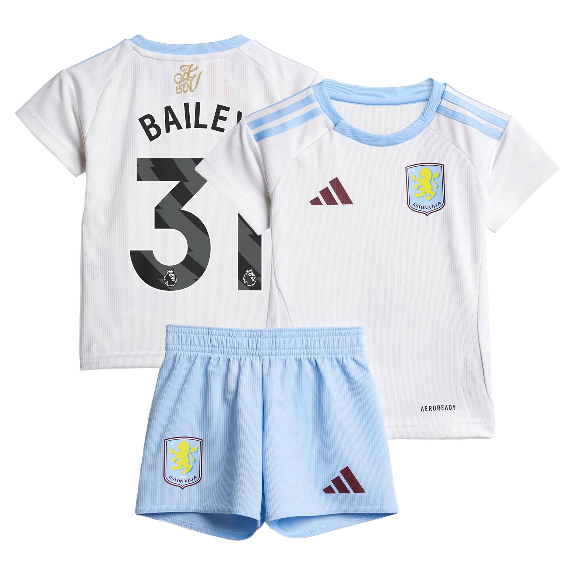 Aston Villa aston villa adidas away baby kit 2024-25 with bailey 31 printing Collection | AVFC Jerseys & Fan Gear