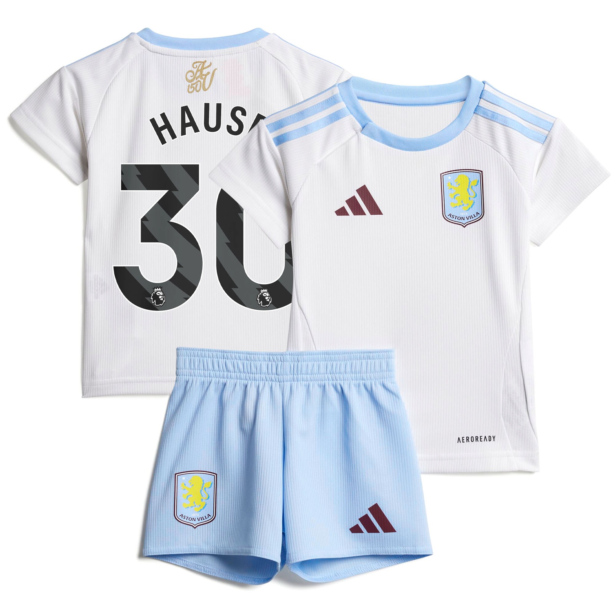 Aston Villa aston villa adidas away baby kit 2024-25 with hause 30 printing Collection | AVFC Jerseys & Fan Gear
