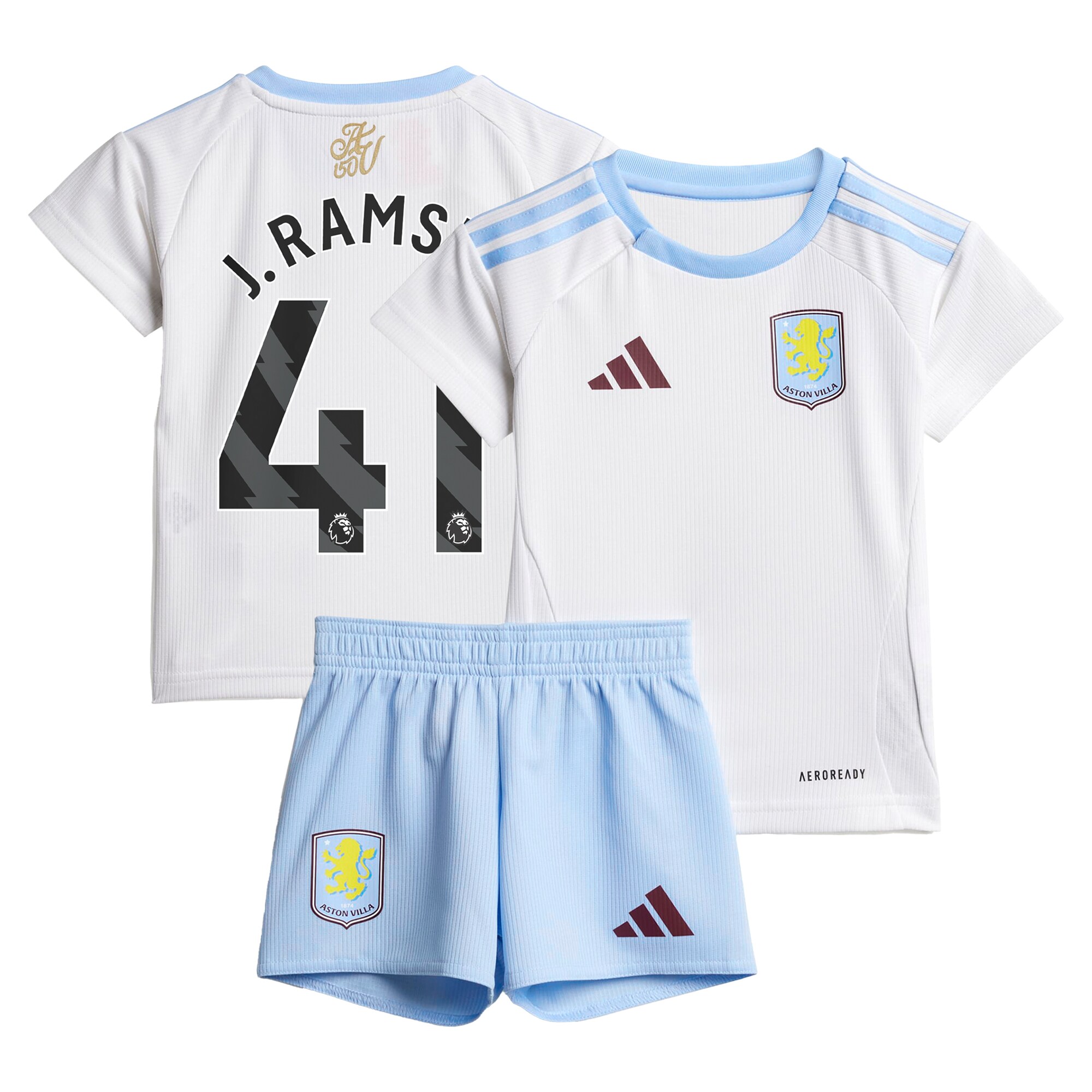 Aston Villa aston villa adidas away baby kit 2024-25 with j. ramsey 41 printing Collection | AVFC Jerseys & Fan Gear