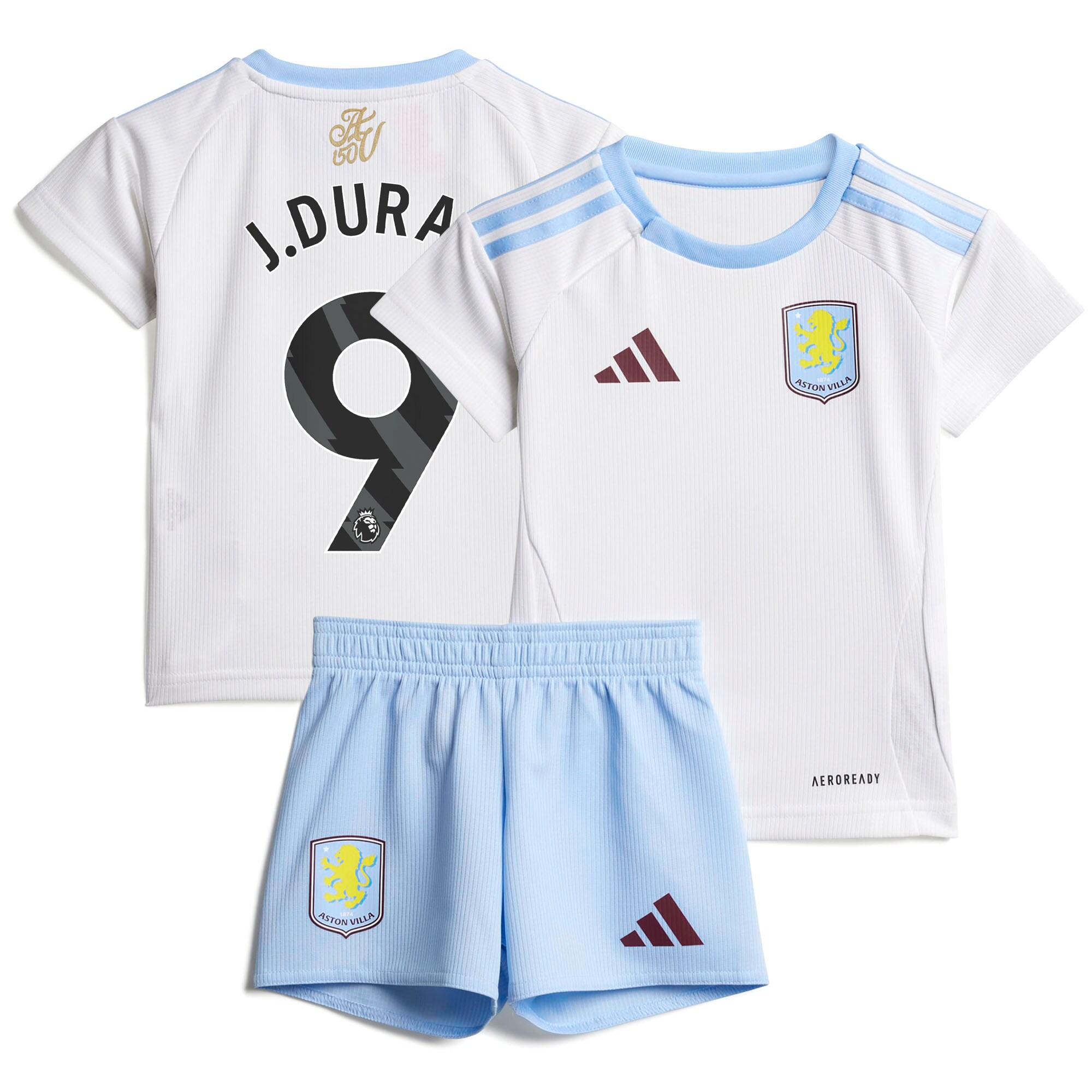 Aston Villa aston villa adidas away baby kit 2024-25 with j.duran 9 printing Collection | AVFC Jerseys & Fan Gear
