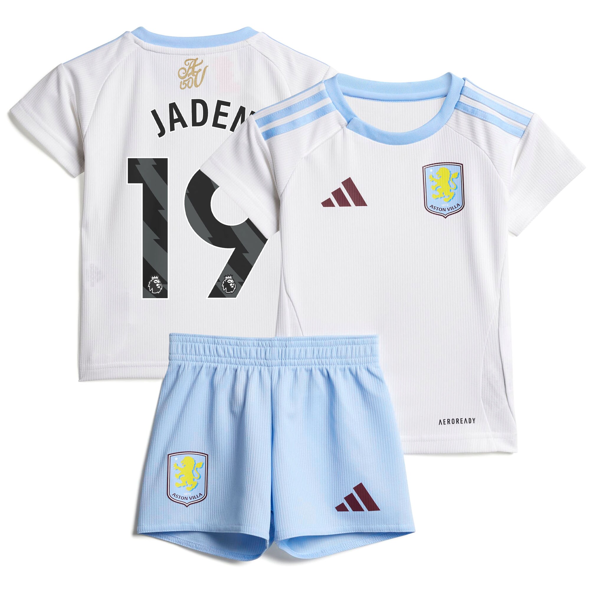 Aston Villa aston villa adidas away baby kit 2024-25 with jaden 19 printing Collection | AVFC Jerseys & Fan Gear