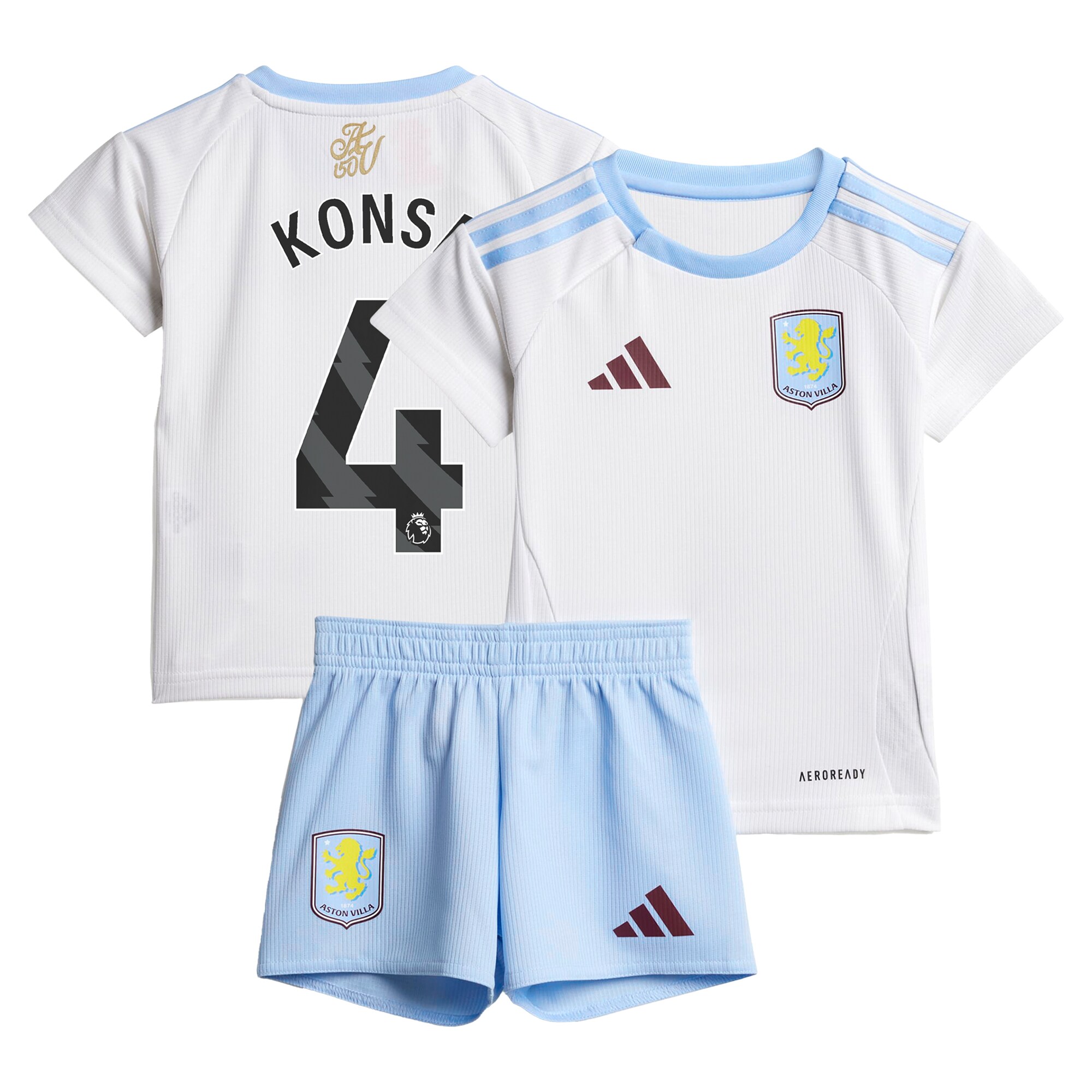 Aston Villa aston villa adidas away baby kit 2024-25 with konsa 4 printing Collection | AVFC Jerseys & Fan Gear