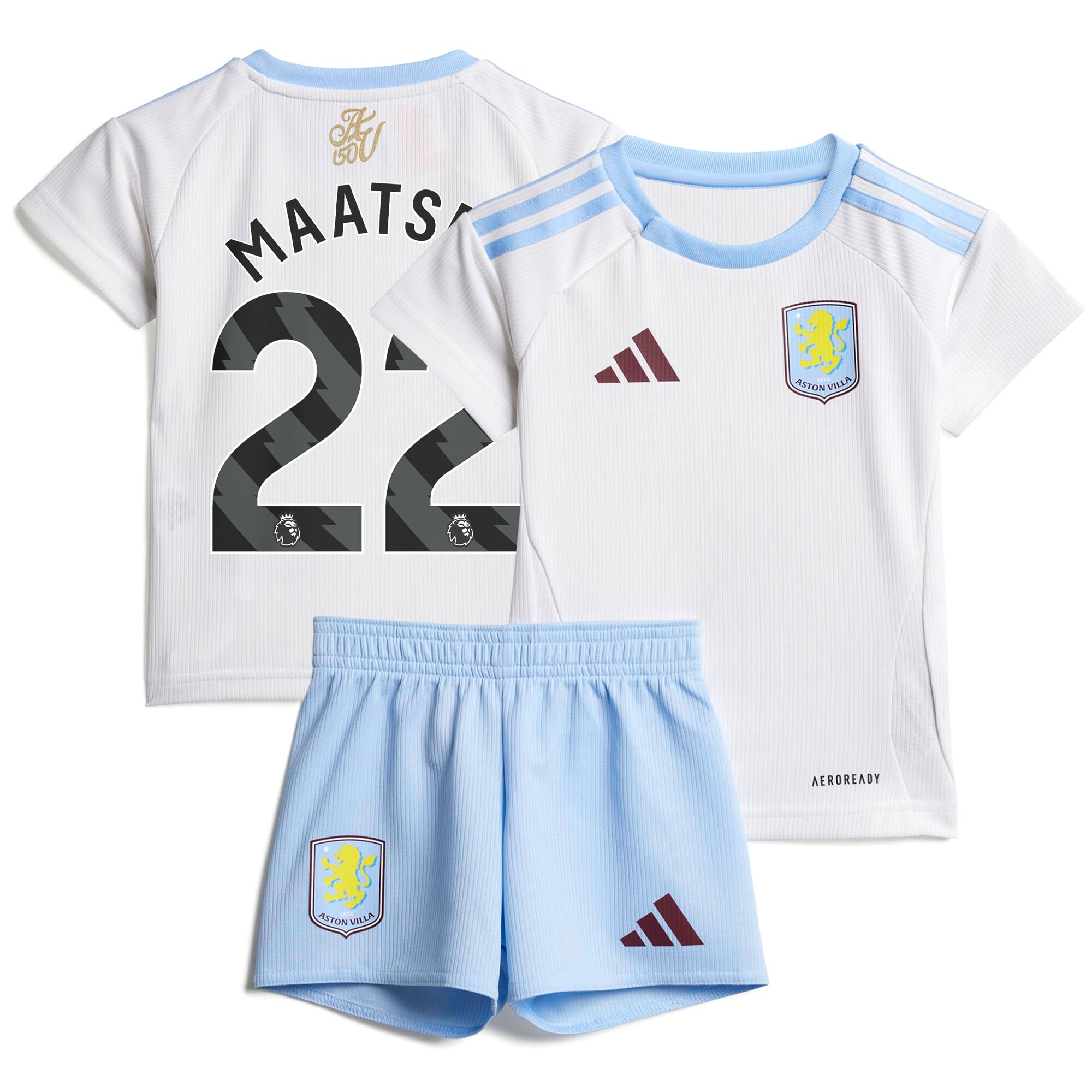 Aston Villa aston villa adidas away baby kit 2024-25 with maatsen 22 printing Collection | AVFC Jerseys & Fan Gear