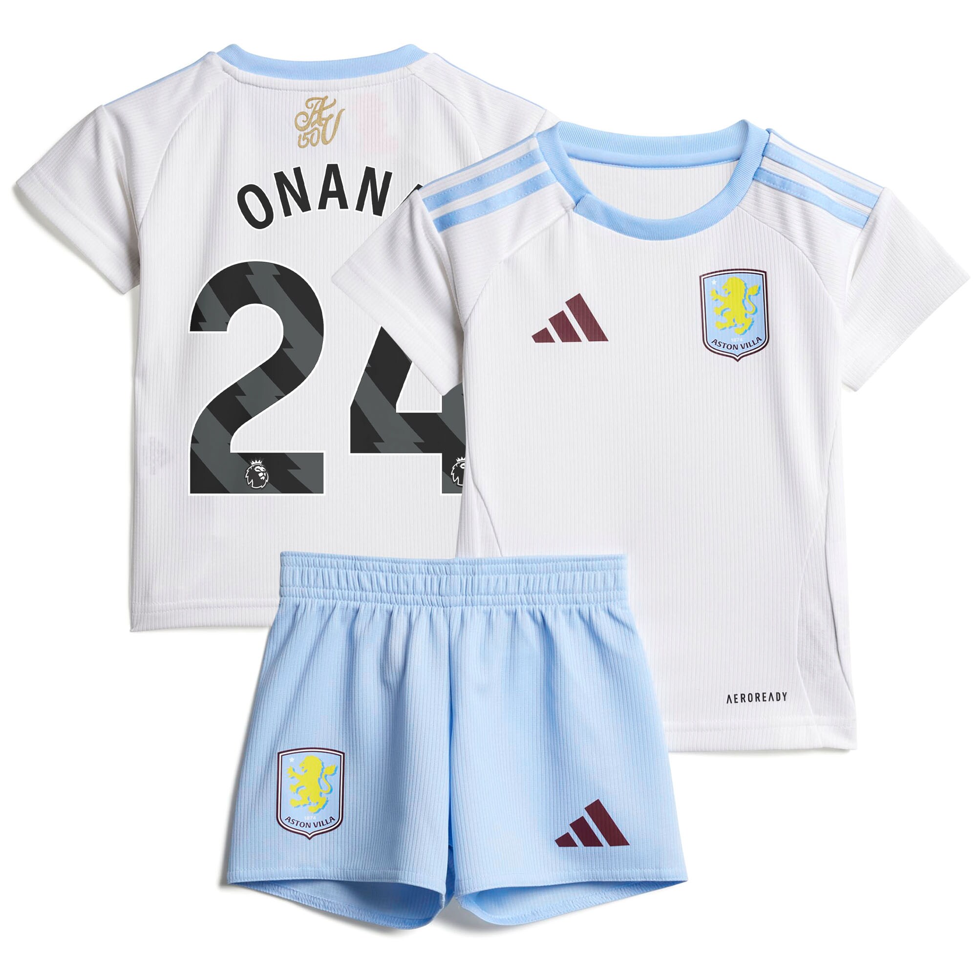Aston Villa aston villa adidas away baby kit 2024-25 with onana 24 printing Collection | AVFC Jerseys & Fan Gear