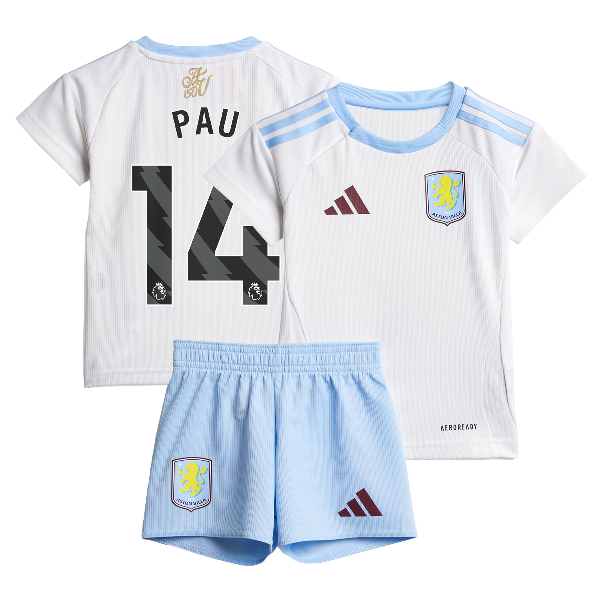 Aston Villa aston villa adidas away baby kit 2024-25 with pau 14 printing Collection | AVFC Jerseys & Fan Gear