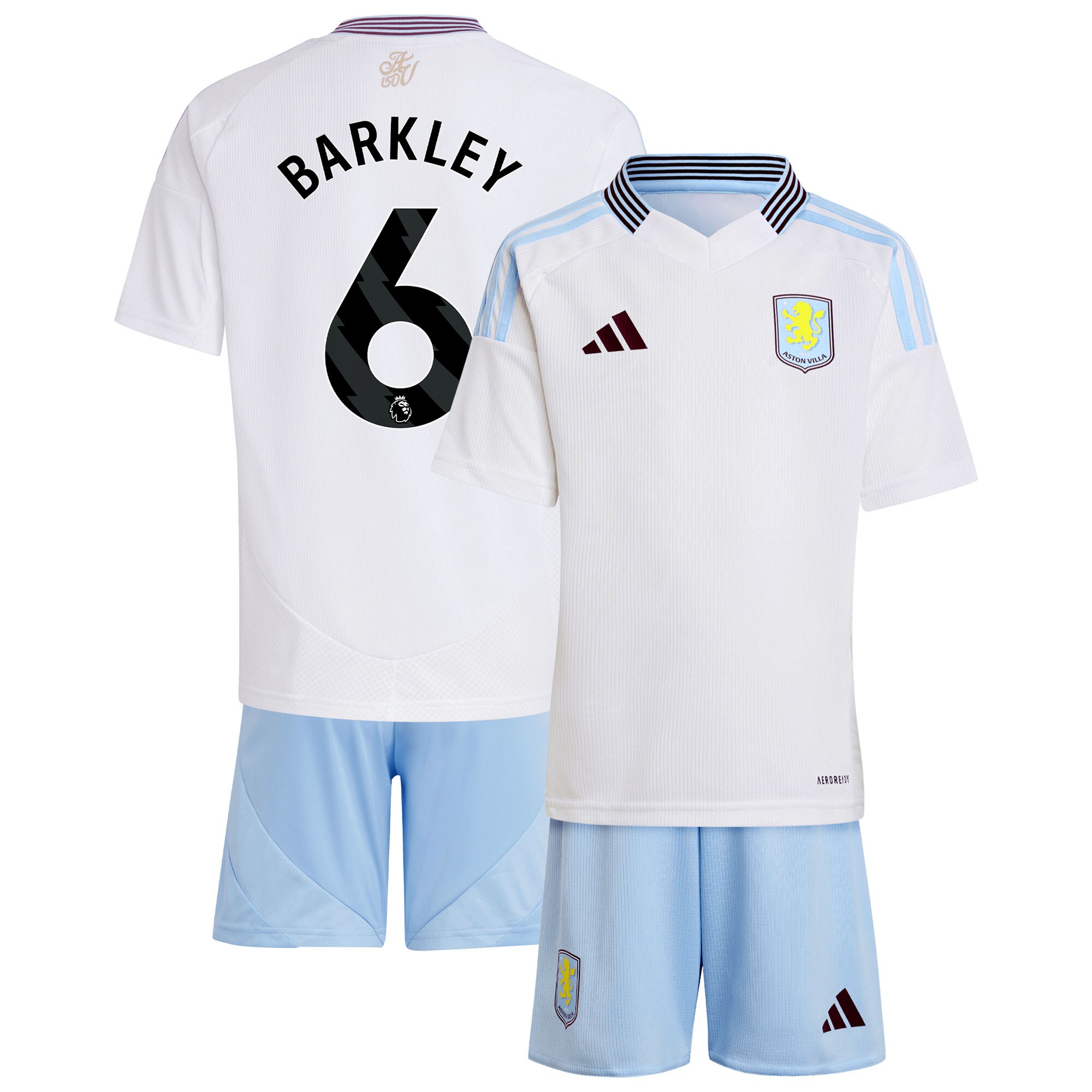 Aston Villa aston villa adidas away mini kit 2024-25 with barkley 6 printing Collection | AVFC Jerseys & Fan Gear