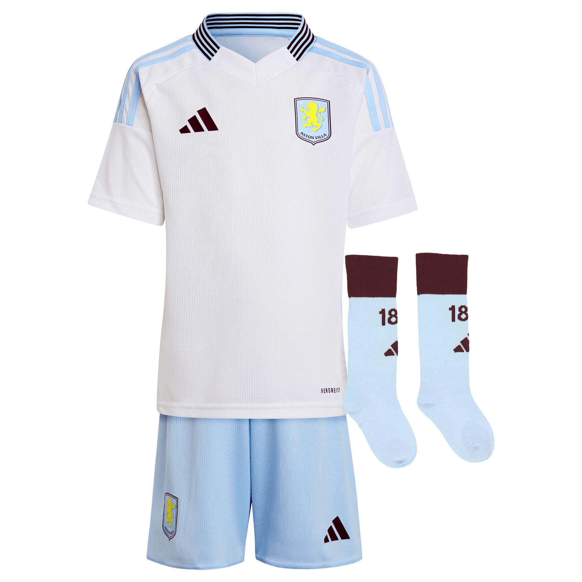Aston Villa aston villa adidas away mini kit 2024-25 with bogarde 26 printing Collection | AVFC Jerseys & Fan Gear